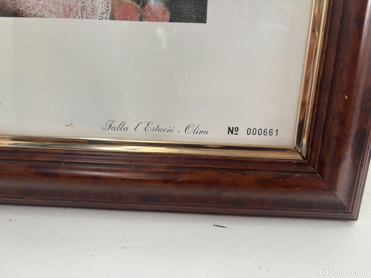 Antig&uuml;edades: .CUADRO LAMINA FALLERAS EDICION NUMERADA No661 FALLA L ́ ESTACIO - Foto 3