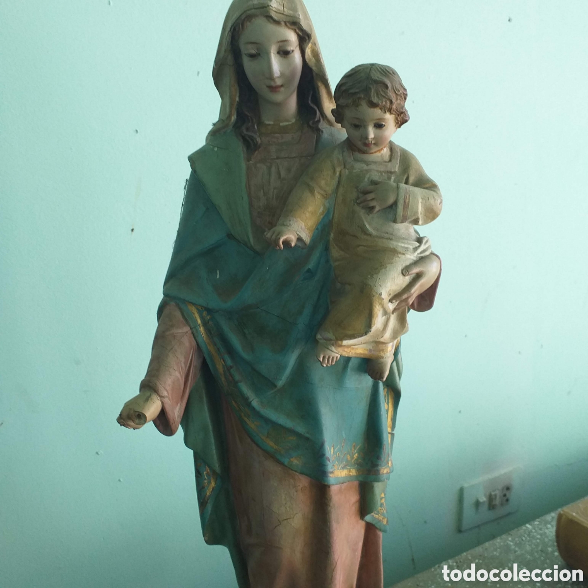 Antig&uuml;edades: Virgen Maria con Ni&ntilde;o Jes&uacute;s - Foto 5