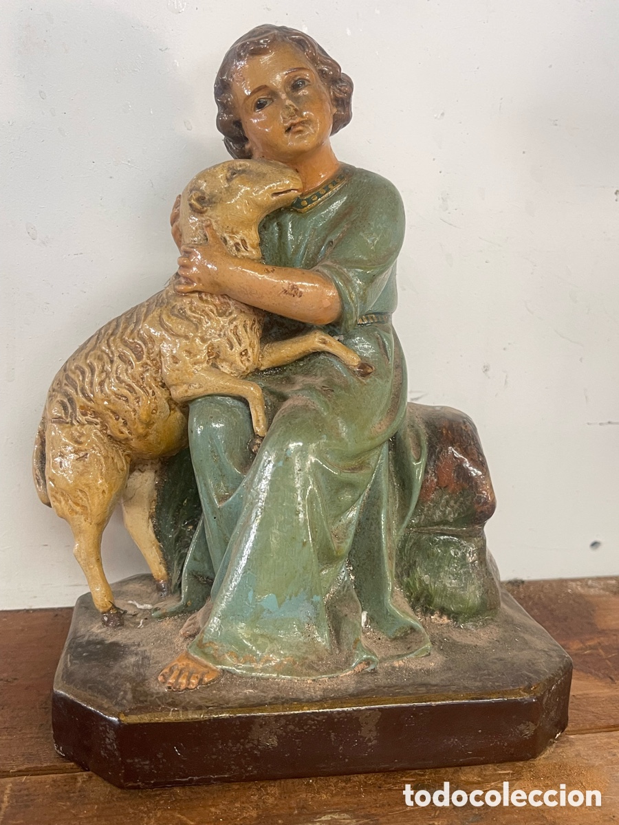 Antig&uuml;edades: Ni&ntilde;o Jes&uacute;s con Cordero - Foto 1
