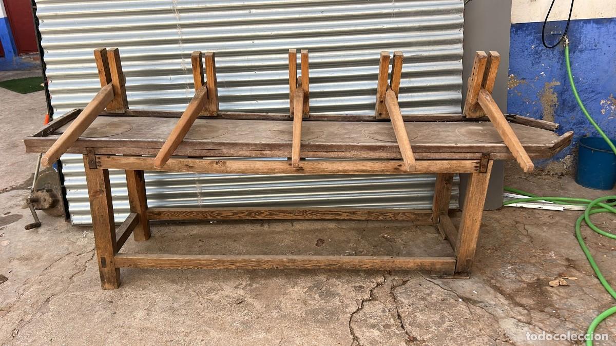 Oggetti Antichi: ENTREMISO DE MADERA PARA LA ELABORACION DE QUESOS ANTIGUOS CON IMPRONTAS CIRCULARES GRABADAS