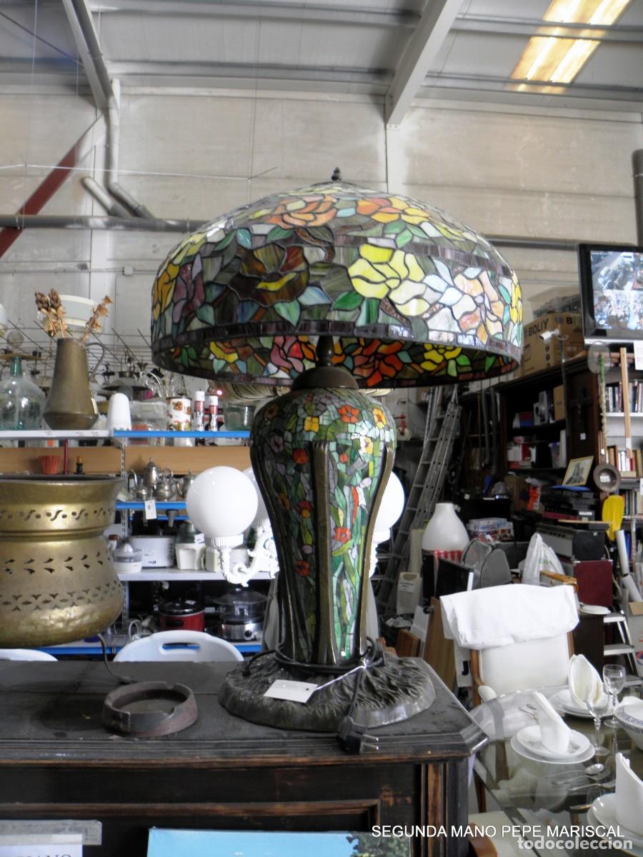 Antig&uuml;edades: Lampara de cristal y plomo - Foto 1