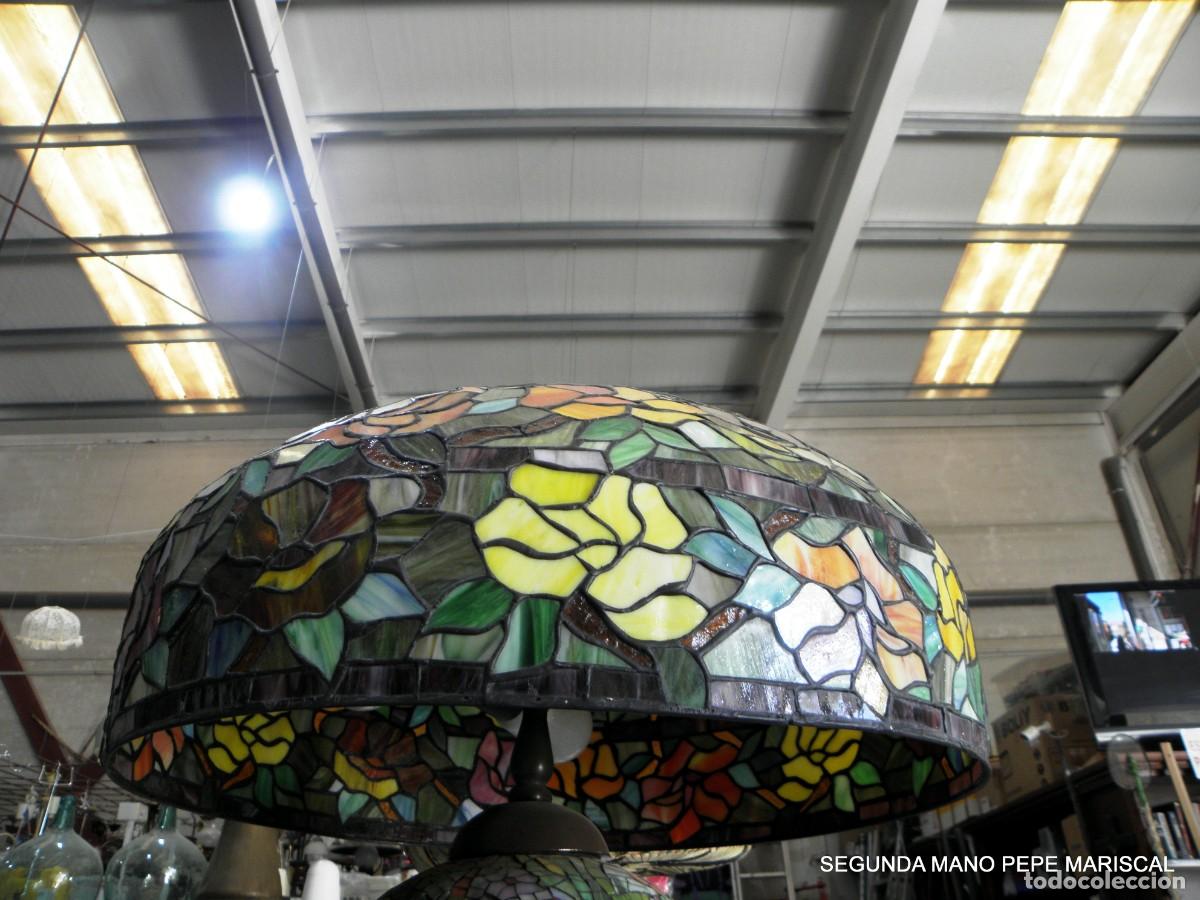 Antig&uuml;edades: Lampara de cristal y plomo - Foto 2