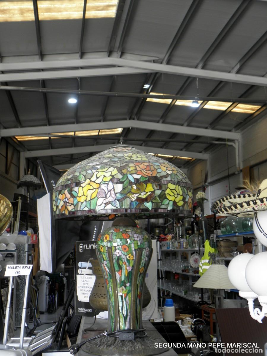 Antig&uuml;edades: Lampara de cristal y plomo - Foto 3