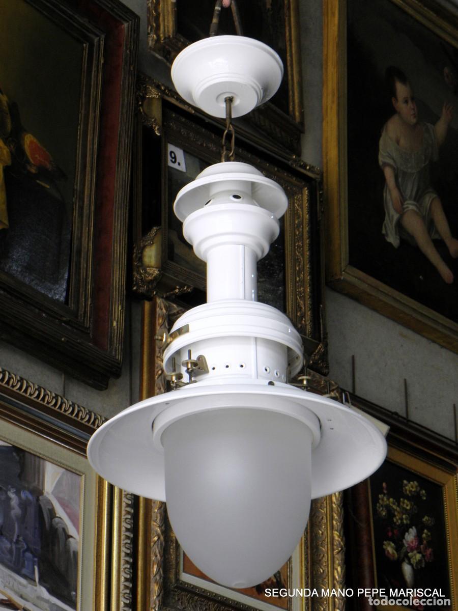 Antig&uuml;edades: Lampara lacada vintage estilo barco - Foto 3