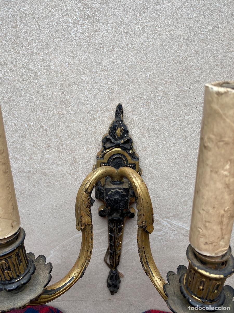 Antig&uuml;edades: Aplique de pared de bronce - Foto 3