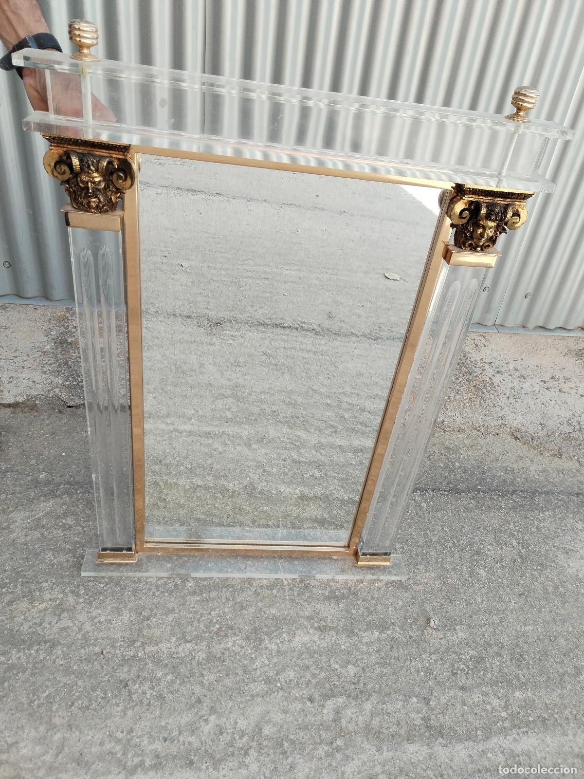 Antig&uuml;edades: espejo de cristal y metacrilato - Foto 1