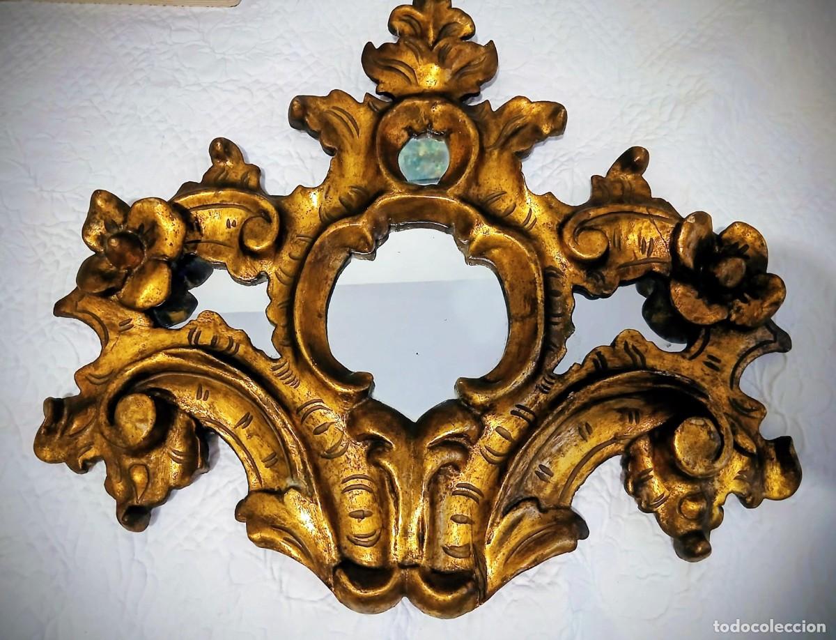Antig&uuml;edades: Espejo antiguo dorado - Foto 1