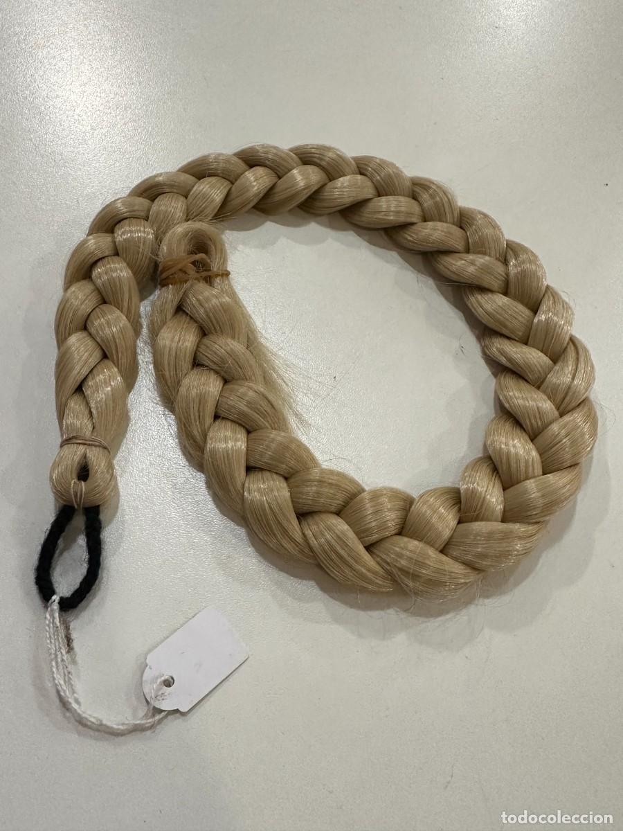 Antig&uuml;edades: Trenza de pelo rubio. 57 cm - Foto 3