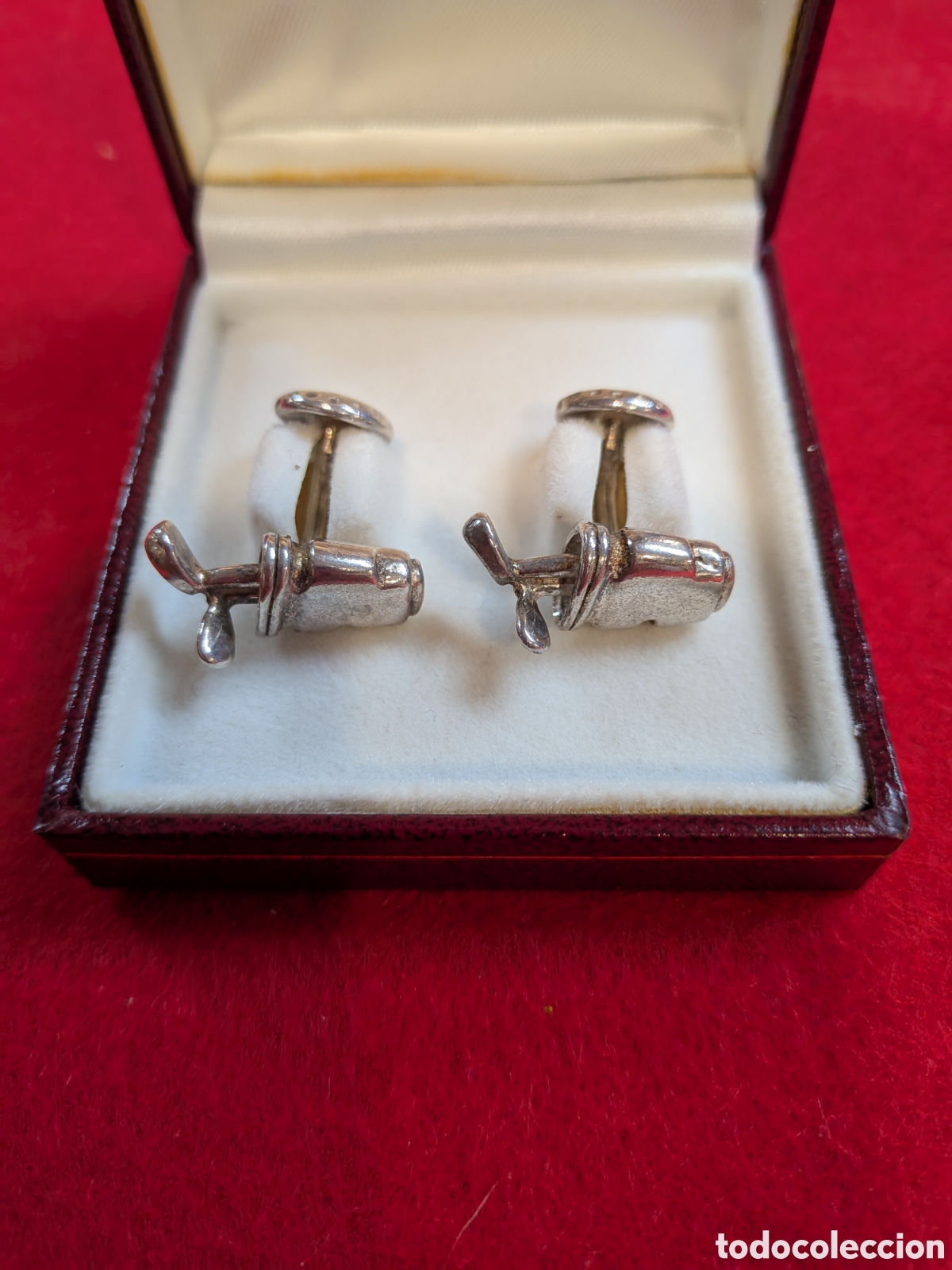 Antig&uuml;edades: Gemelos en plata 925, palos de golf. REF-3473 - Foto 1
