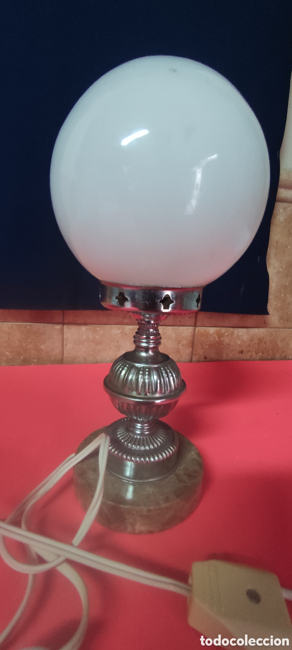 Antig&uuml;edades: Lampara vintage de sobremesa - Foto 4