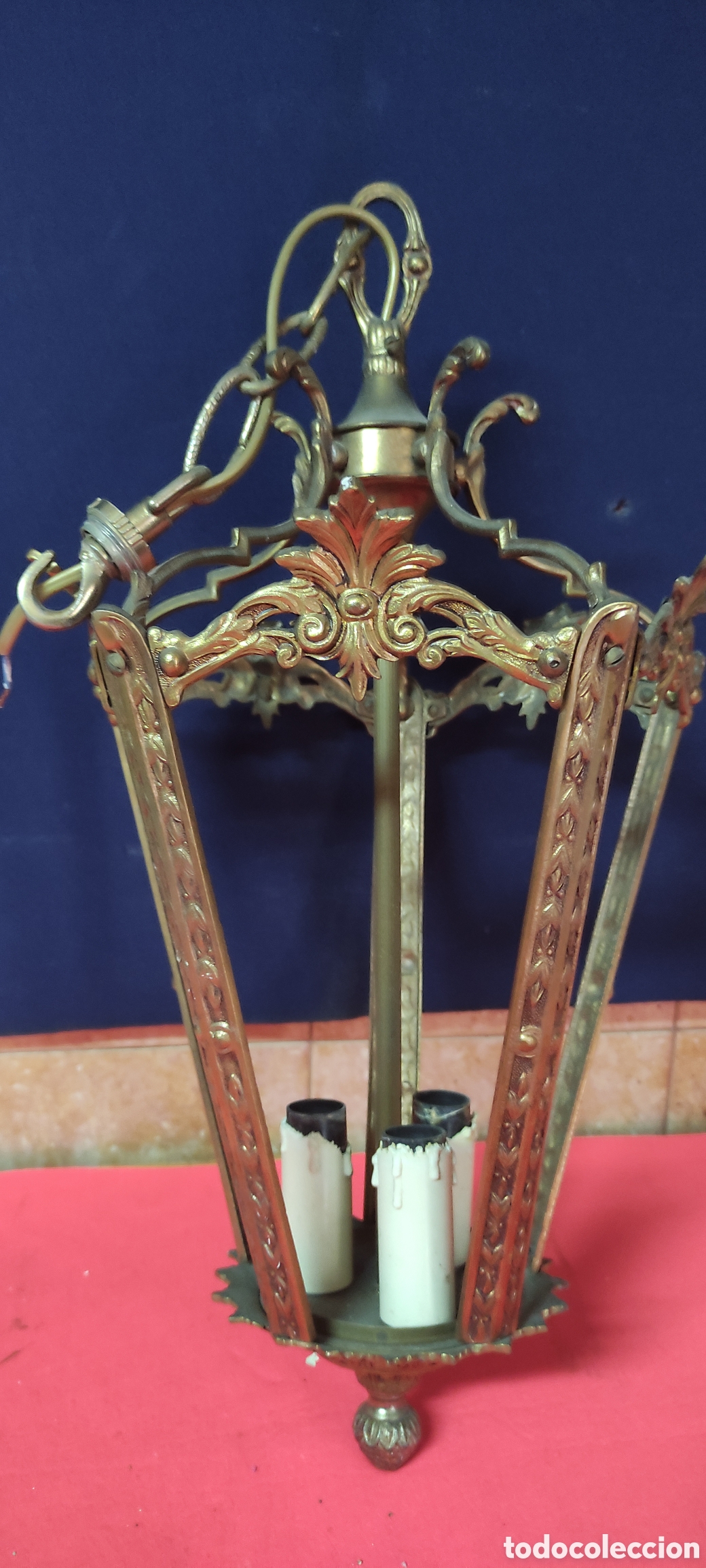 Antig&uuml;edades: Farol de laton / bronce - Foto 2