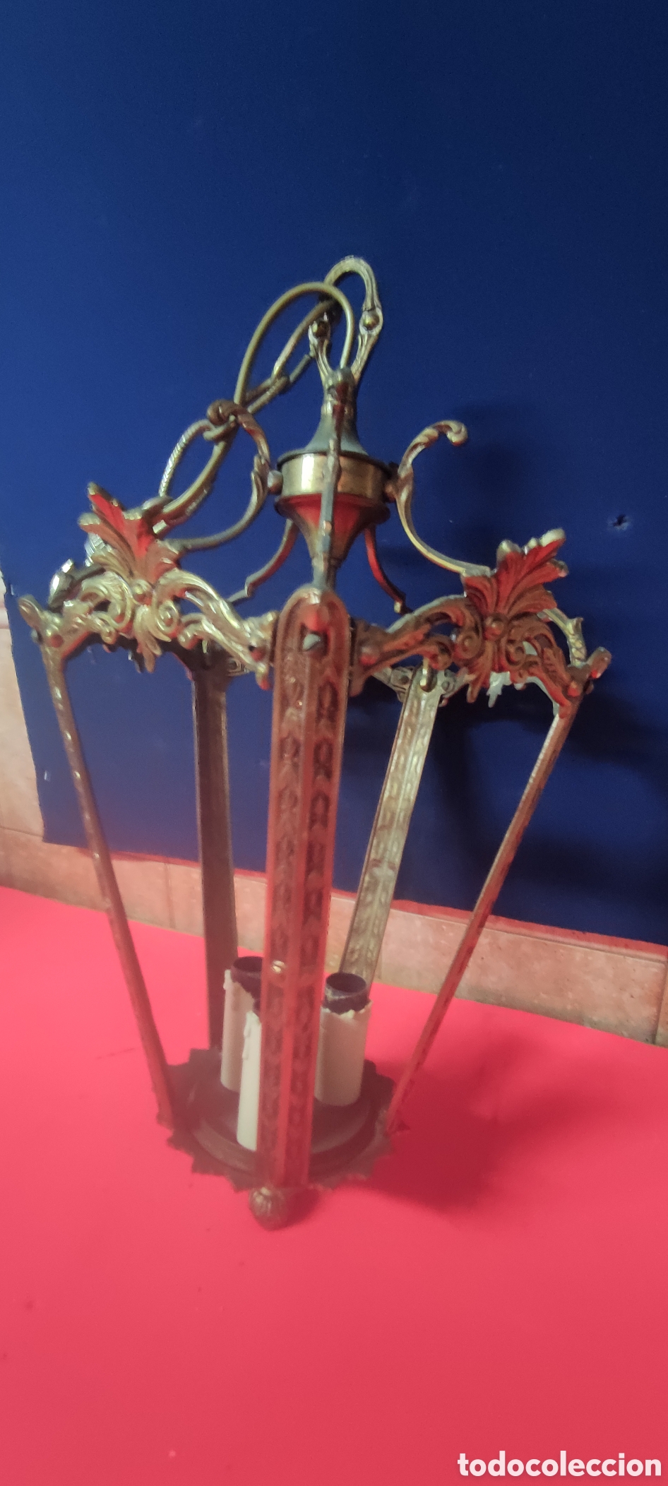 Antig&uuml;edades: Farol de laton / bronce - Foto 4