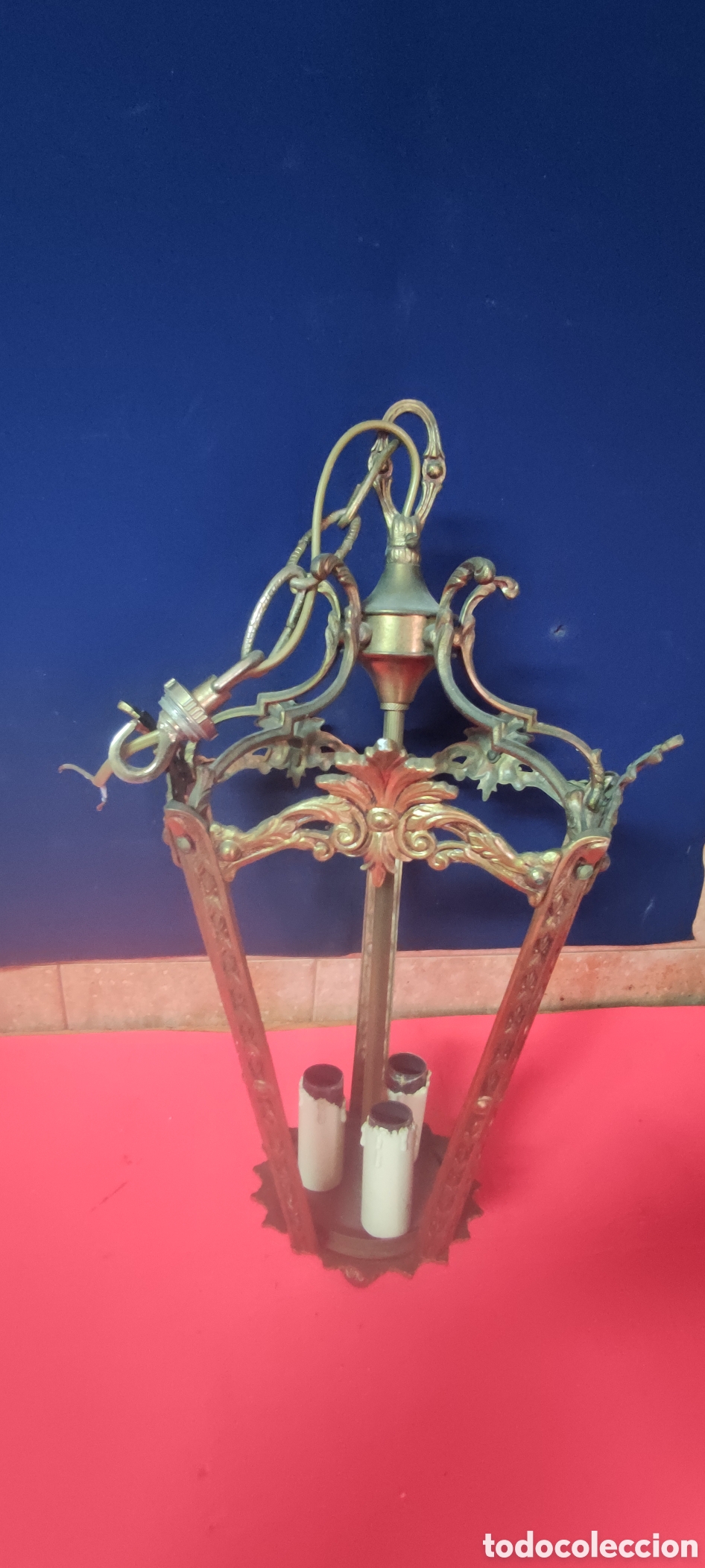 Antig&uuml;edades: Farol de laton / bronce - Foto 5
