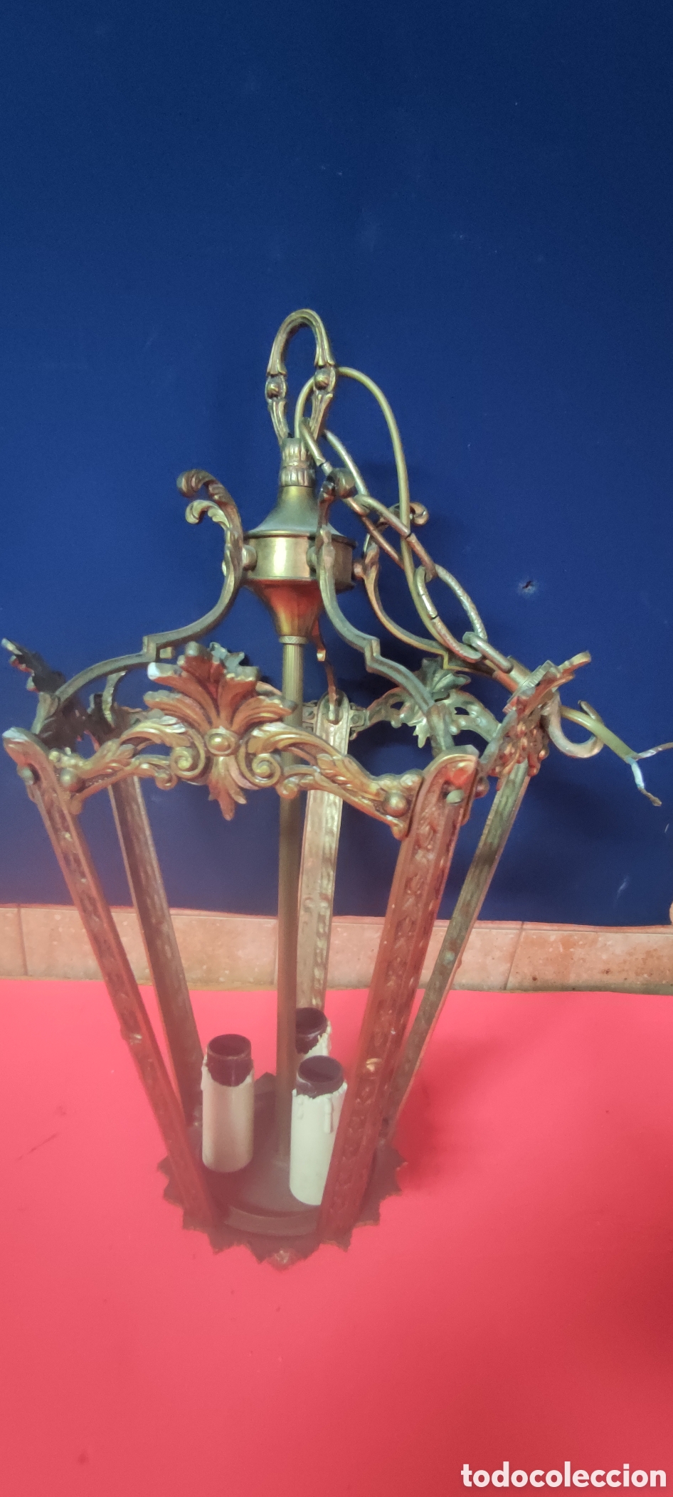Antig&uuml;edades: Farol de laton / bronce - Foto 6