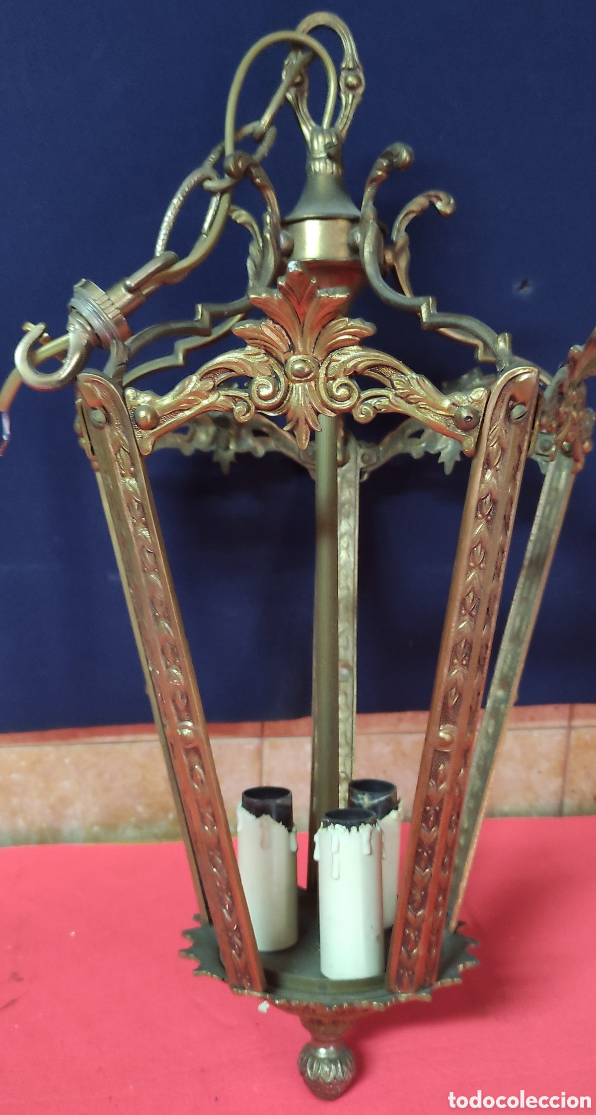 Antig&uuml;edades: Farol de laton / bronce - Foto 1