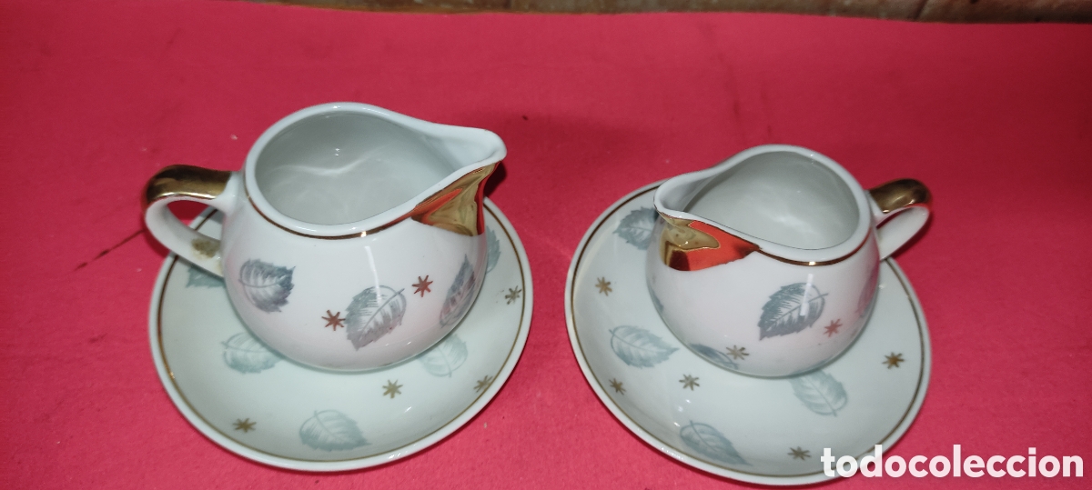 Antig&uuml;edades: Conjunto 2 lecheras de porcelana - Foto 3