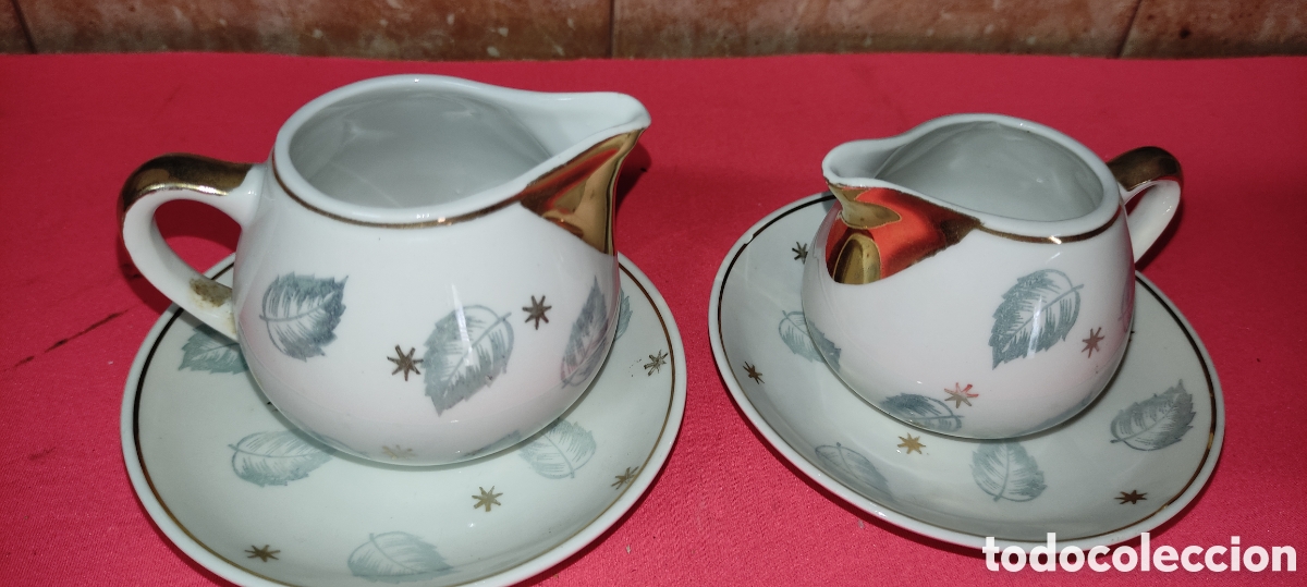 Antig&uuml;edades: Conjunto 2 lecheras de porcelana - Foto 7
