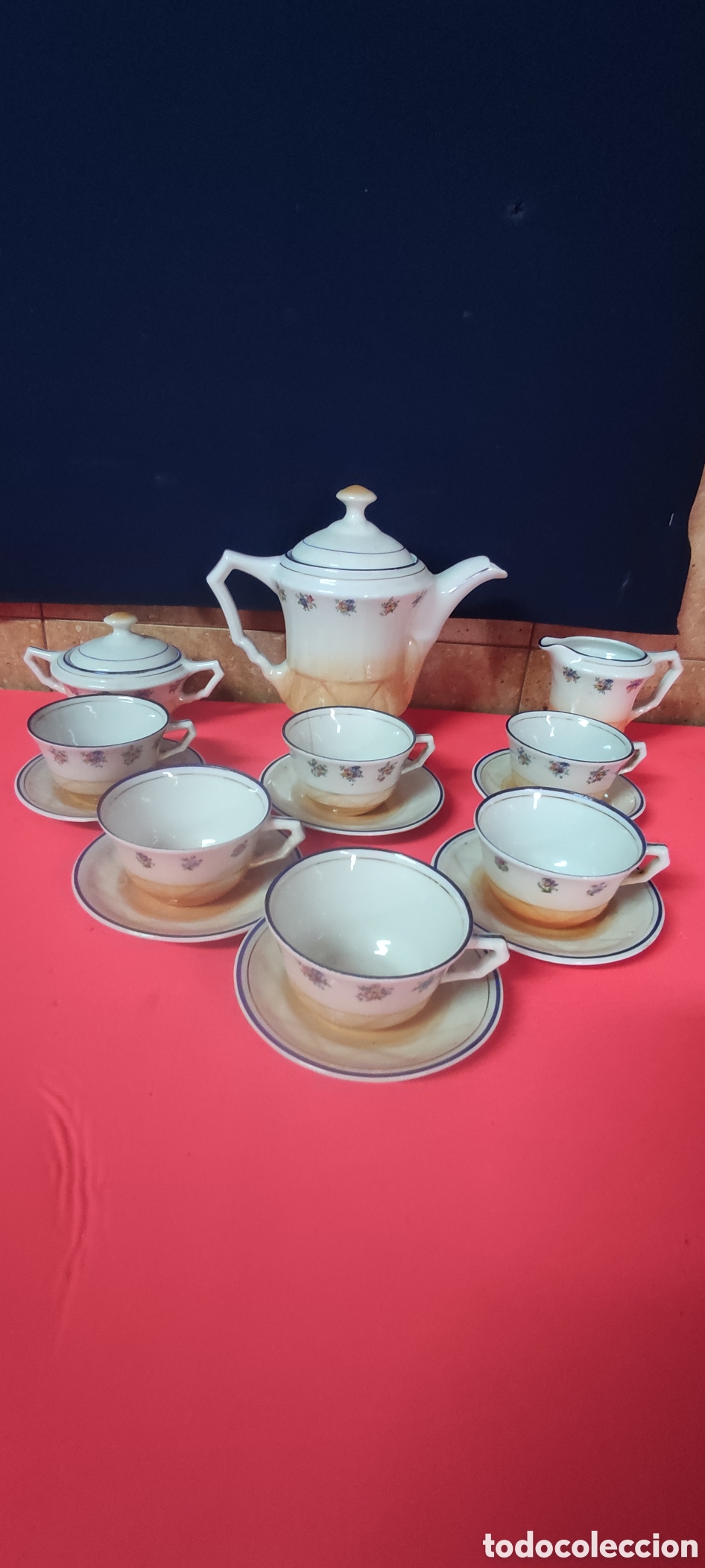Antig&uuml;edades: Juego de caf&eacute; de porcelana - Foto 2