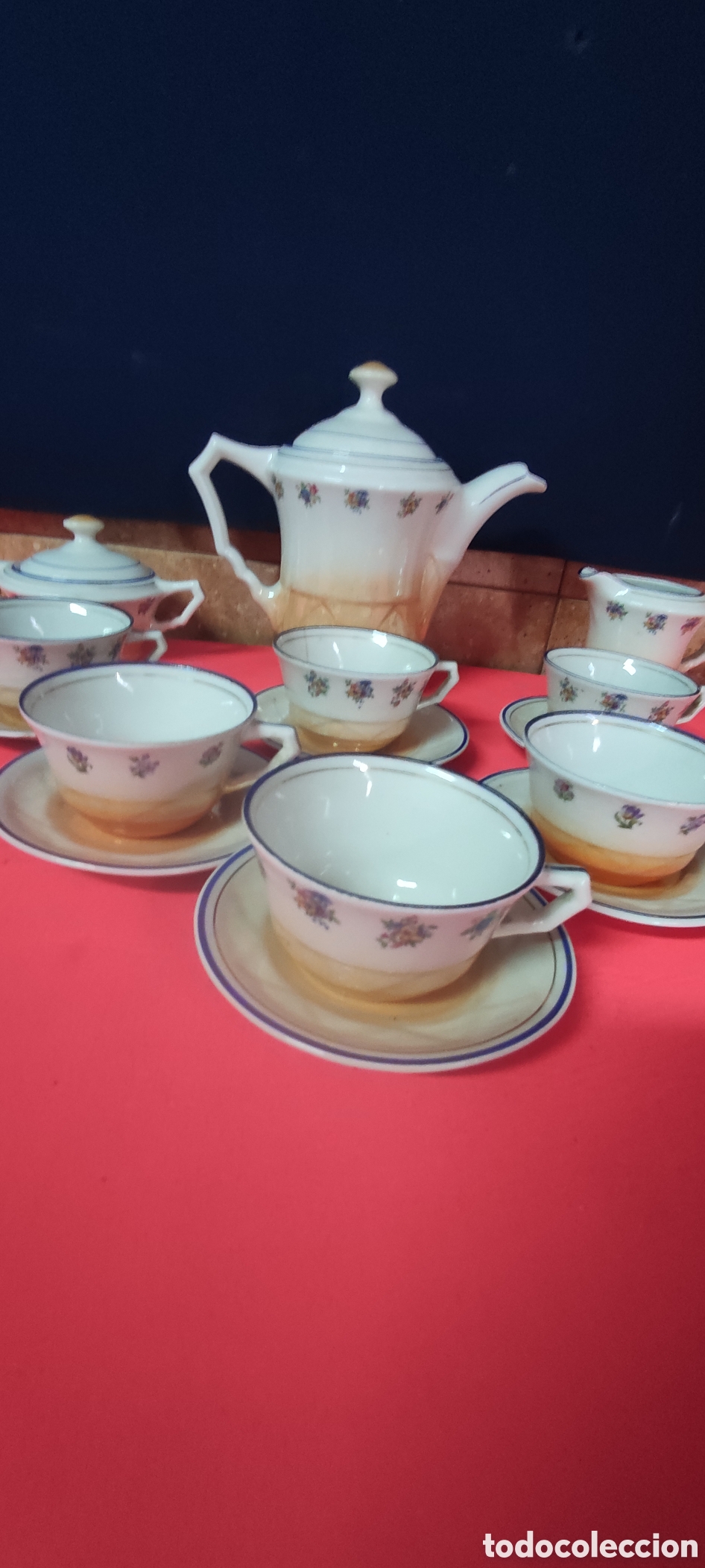 Antig&uuml;edades: Juego de caf&eacute; de porcelana - Foto 3