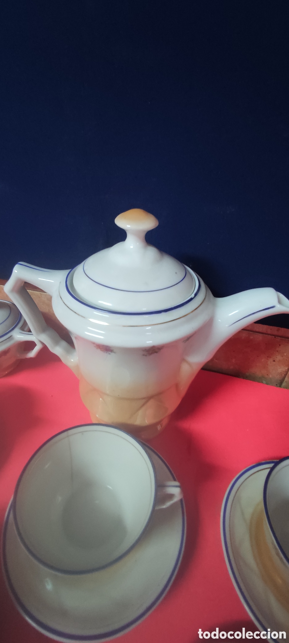 Antig&uuml;edades: Juego de caf&eacute; de porcelana - Foto 6