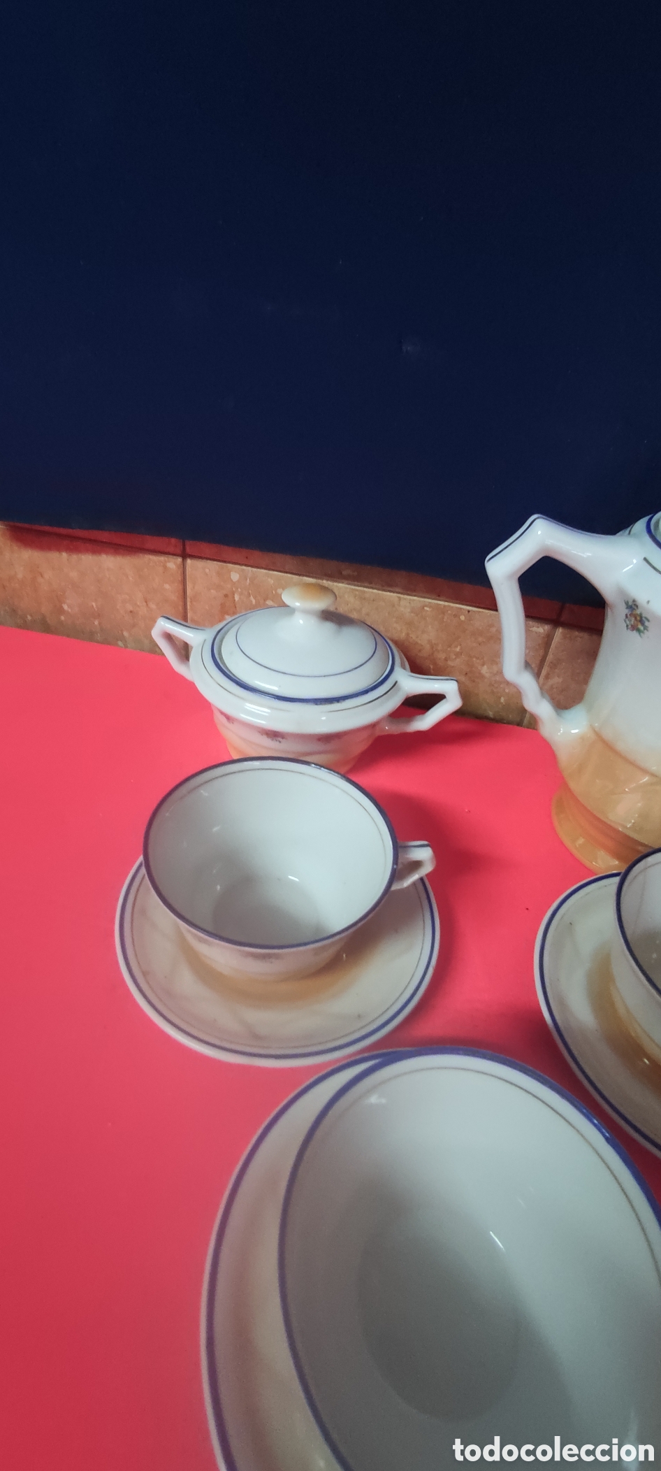 Antig&uuml;edades: Juego de caf&eacute; de porcelana - Foto 7