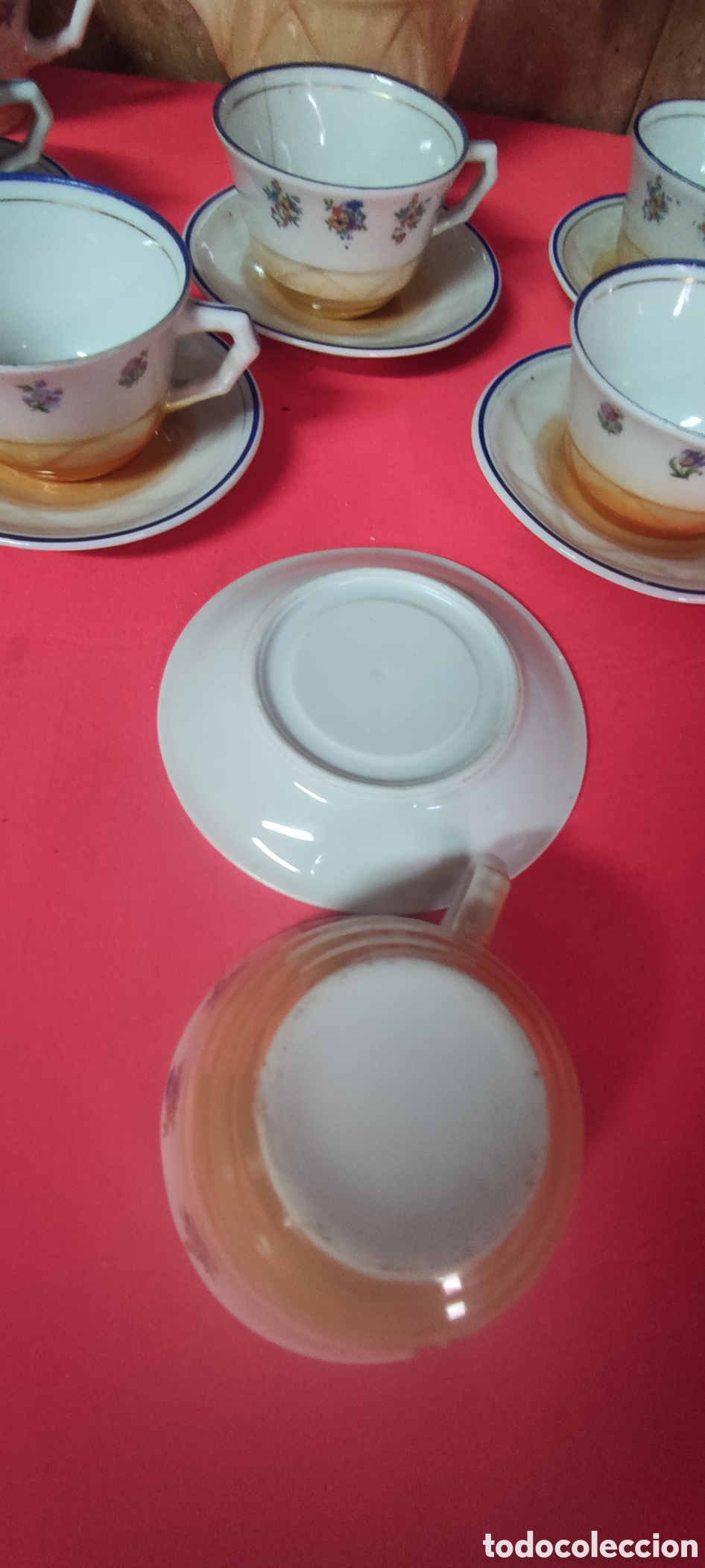 Antig&uuml;edades: Juego de caf&eacute; de porcelana - Foto 8