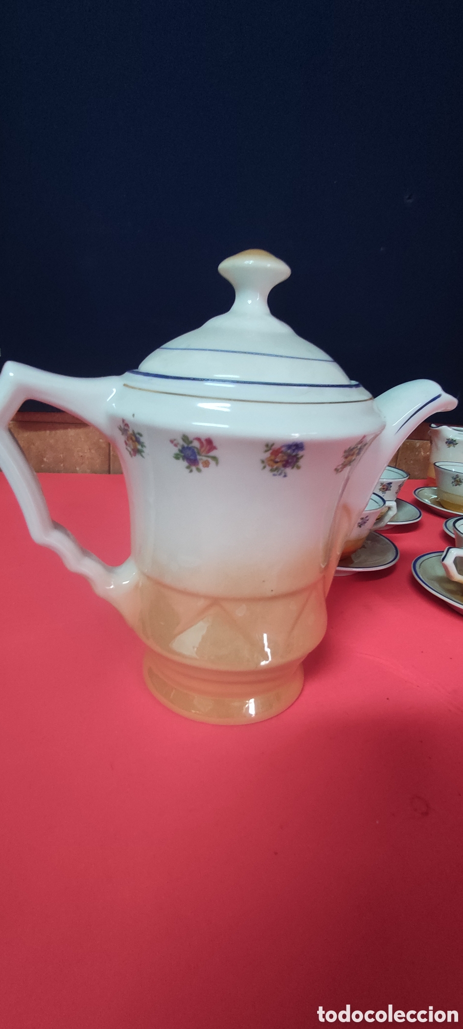 Antig&uuml;edades: Juego de caf&eacute; de porcelana - Foto 9