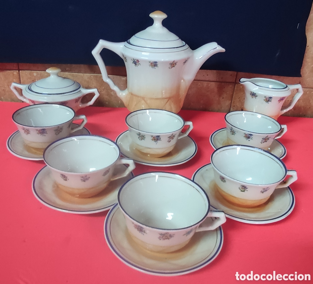 Antig&uuml;edades: Juego de caf&eacute; de porcelana - Foto 1