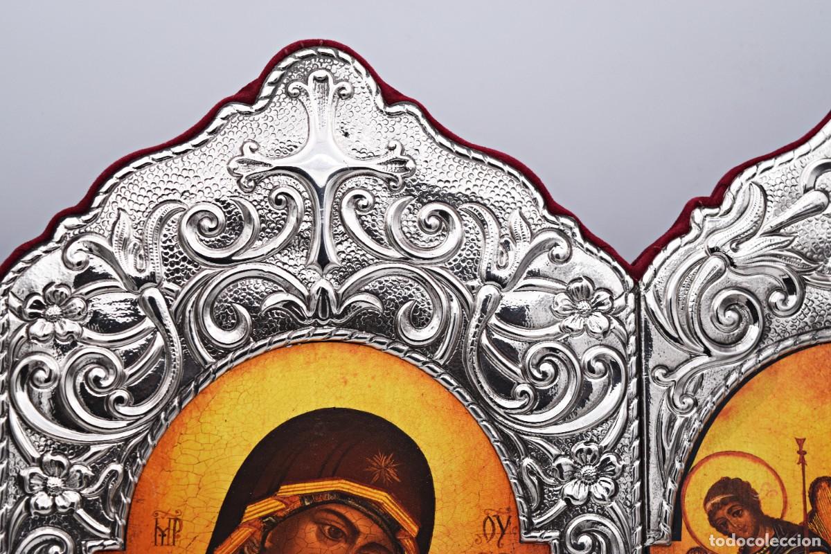 Antig&uuml;edades: Tr&iacute;ptico de buen tama&ntilde;o y peso - Plata - Foto 3