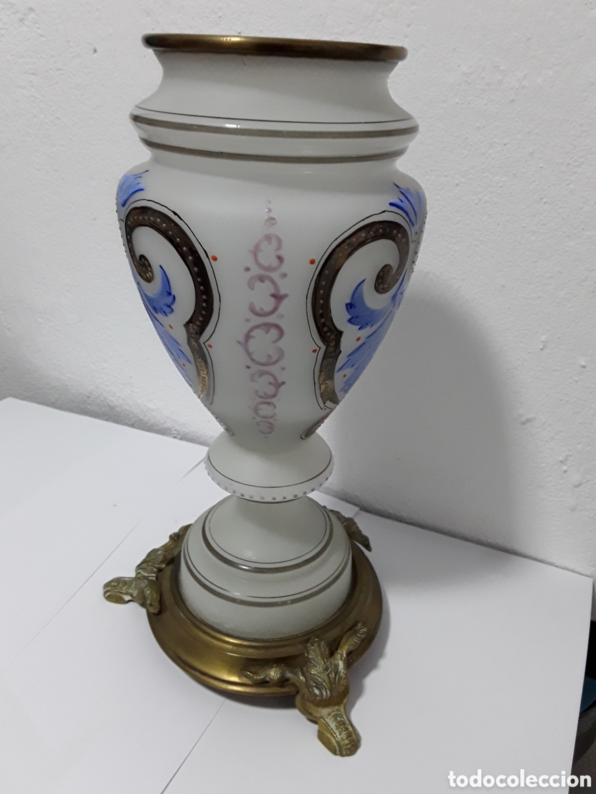 Antig&uuml;edades: Jarr&oacute;n de opalina o cristal lechoso - Foto 3