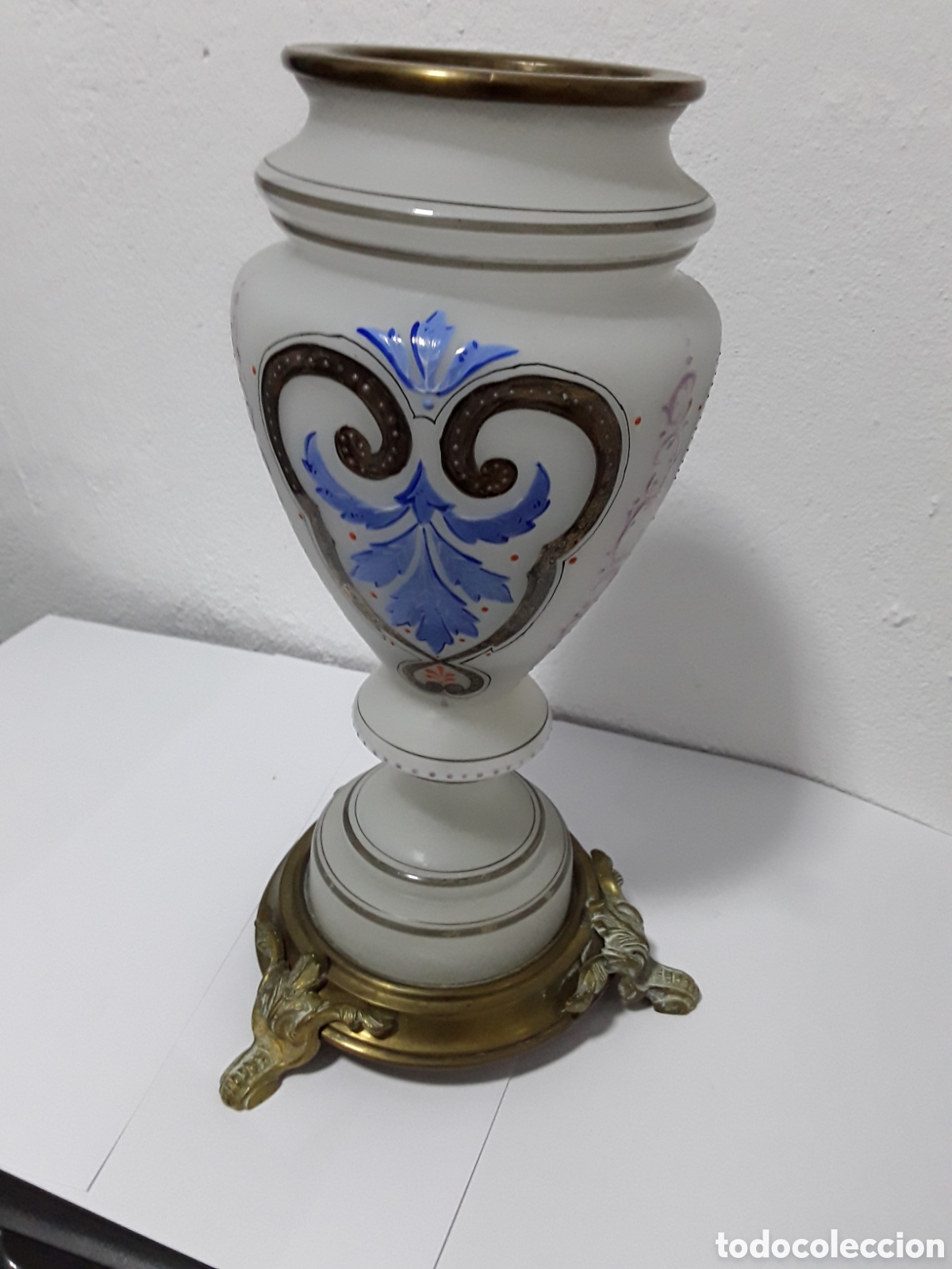 Antig&uuml;edades: Jarr&oacute;n de opalina o cristal lechoso - Foto 4