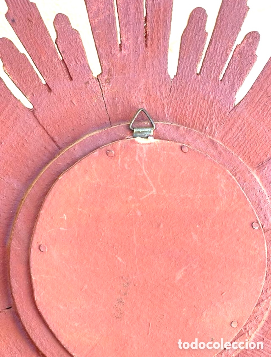 Antig&uuml;edades: ESPEJO SOL MADERA DORADA - Foto 5