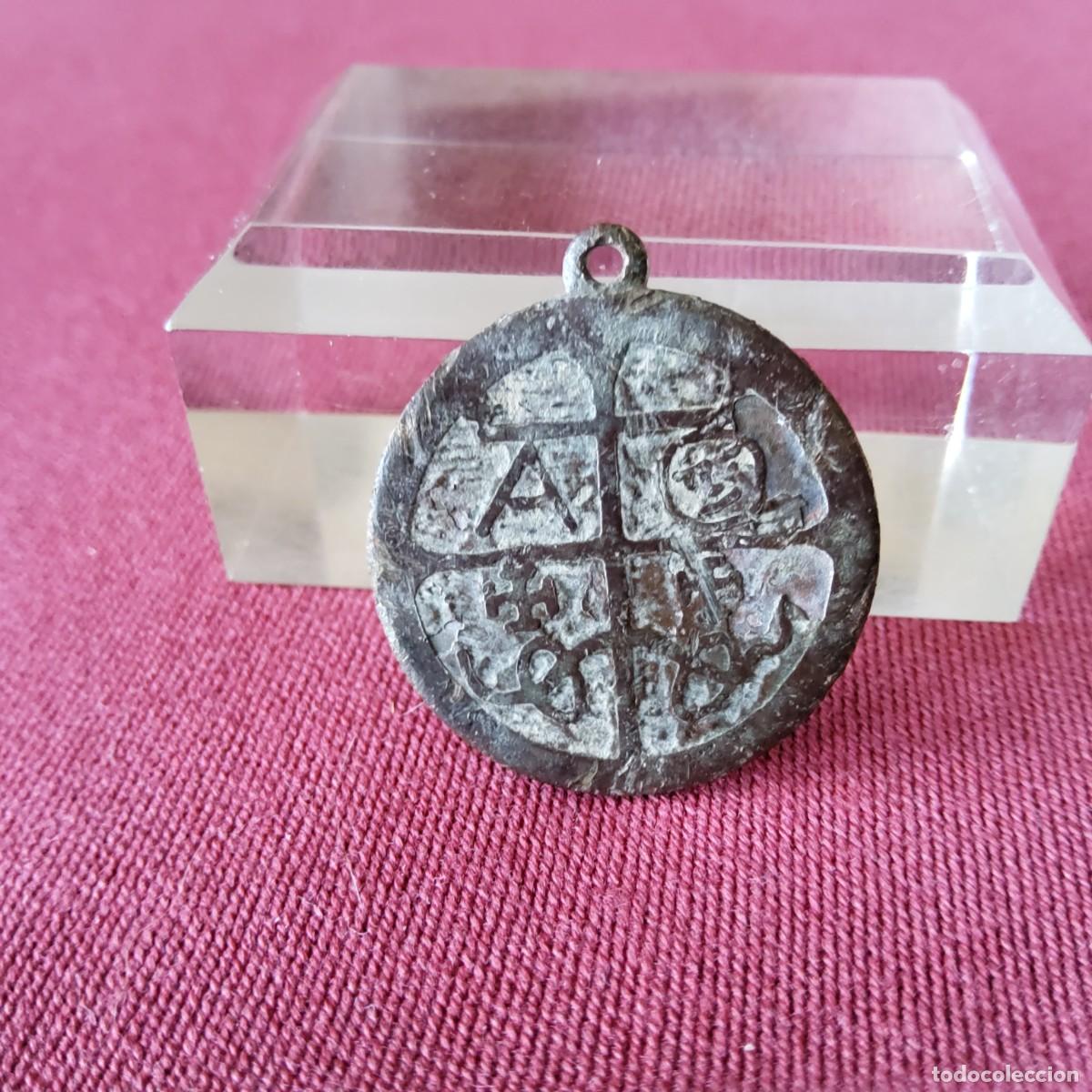 Antig&uuml;edades: ANTIGUA MEDALLA DE COBRE O BRONCE - Foto 2