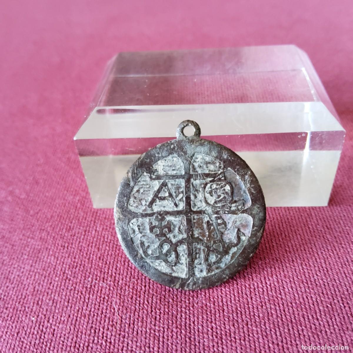 Antig&uuml;edades: ANTIGUA MEDALLA DE COBRE O BRONCE - Foto 3