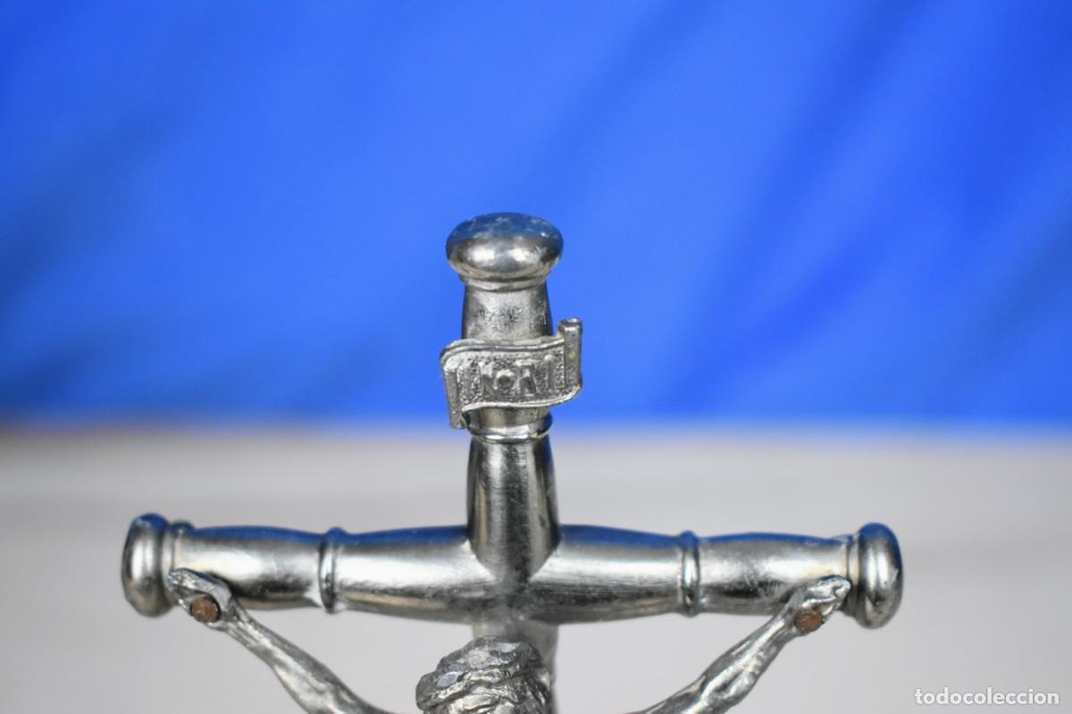 Antig&uuml;edades: Crucificado de sobremesa ba&ntilde;ado en plata - Foto 5