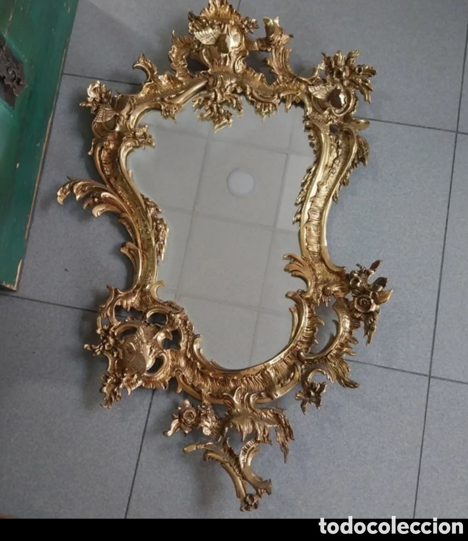 Antig&uuml;edades: Antiguo espejo Rococo estilo Luis XV. - Foto 2