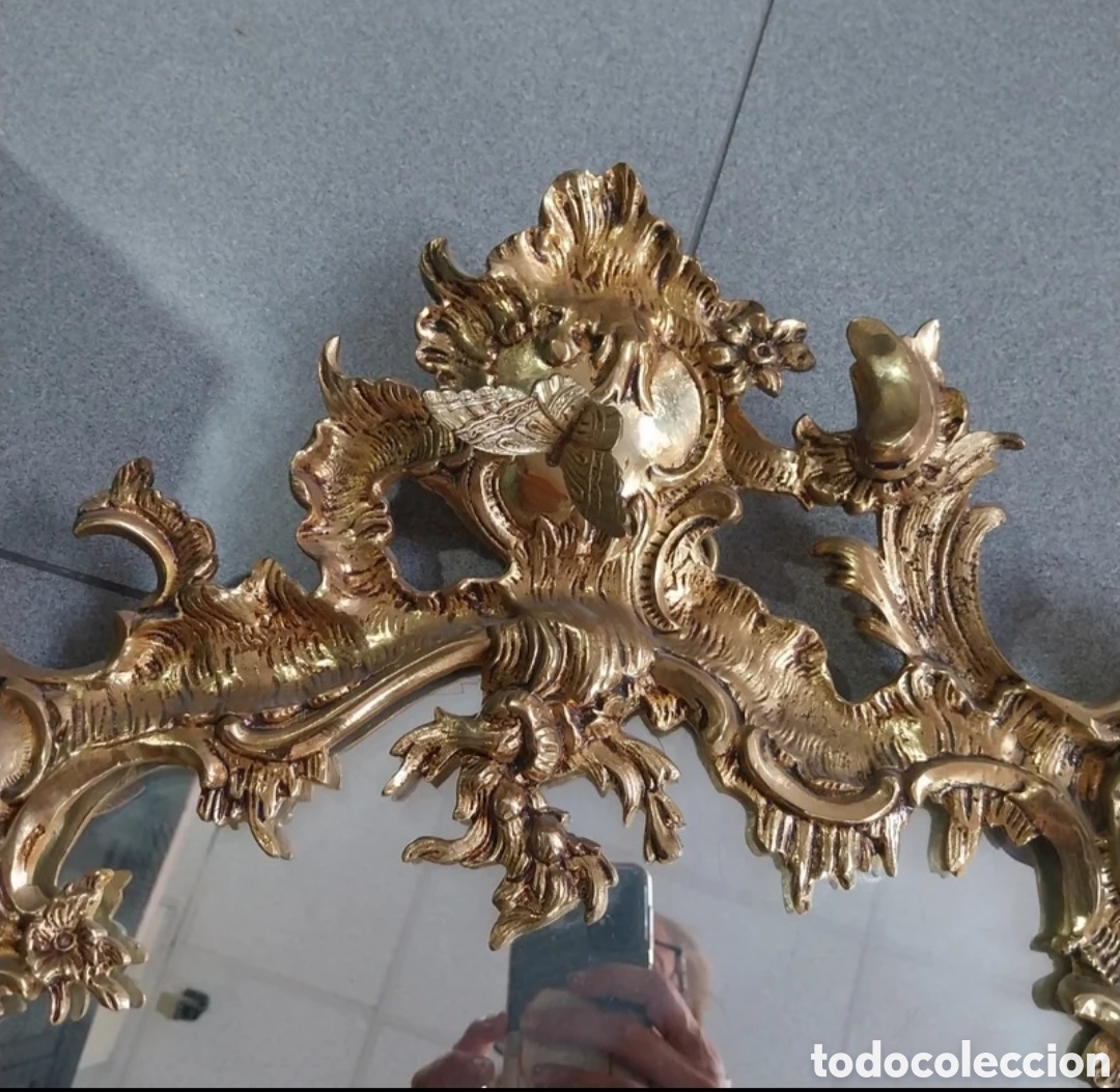 Antig&uuml;edades: Antiguo espejo Rococo estilo Luis XV. - Foto 3