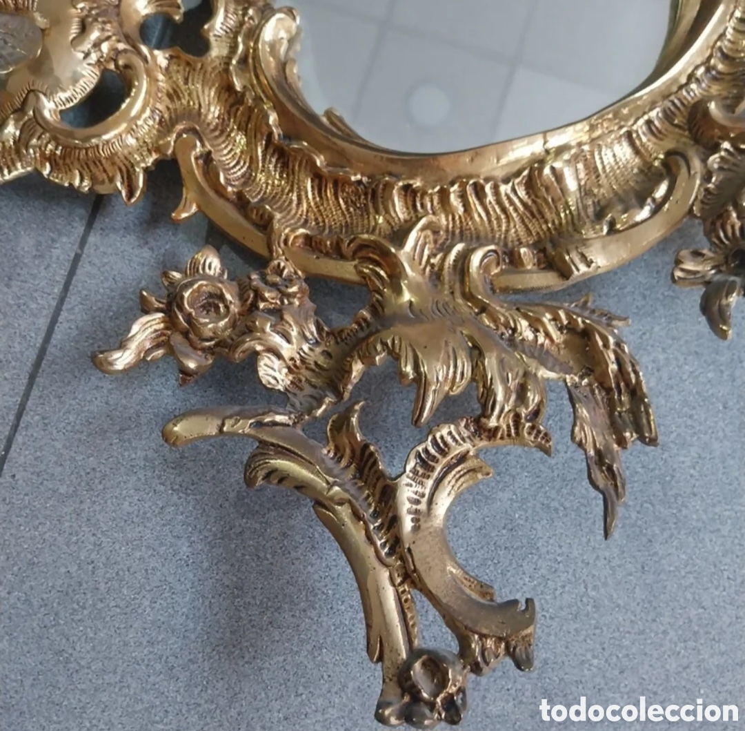 Antig&uuml;edades: Antiguo espejo Rococo estilo Luis XV. - Foto 5