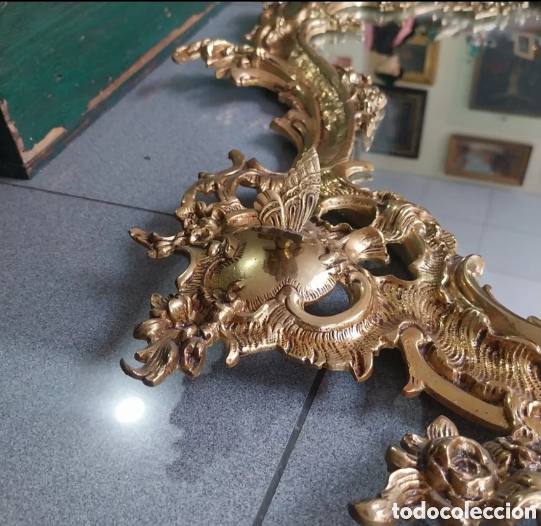 Antig&uuml;edades: Antiguo espejo Rococo estilo Luis XV. - Foto 6