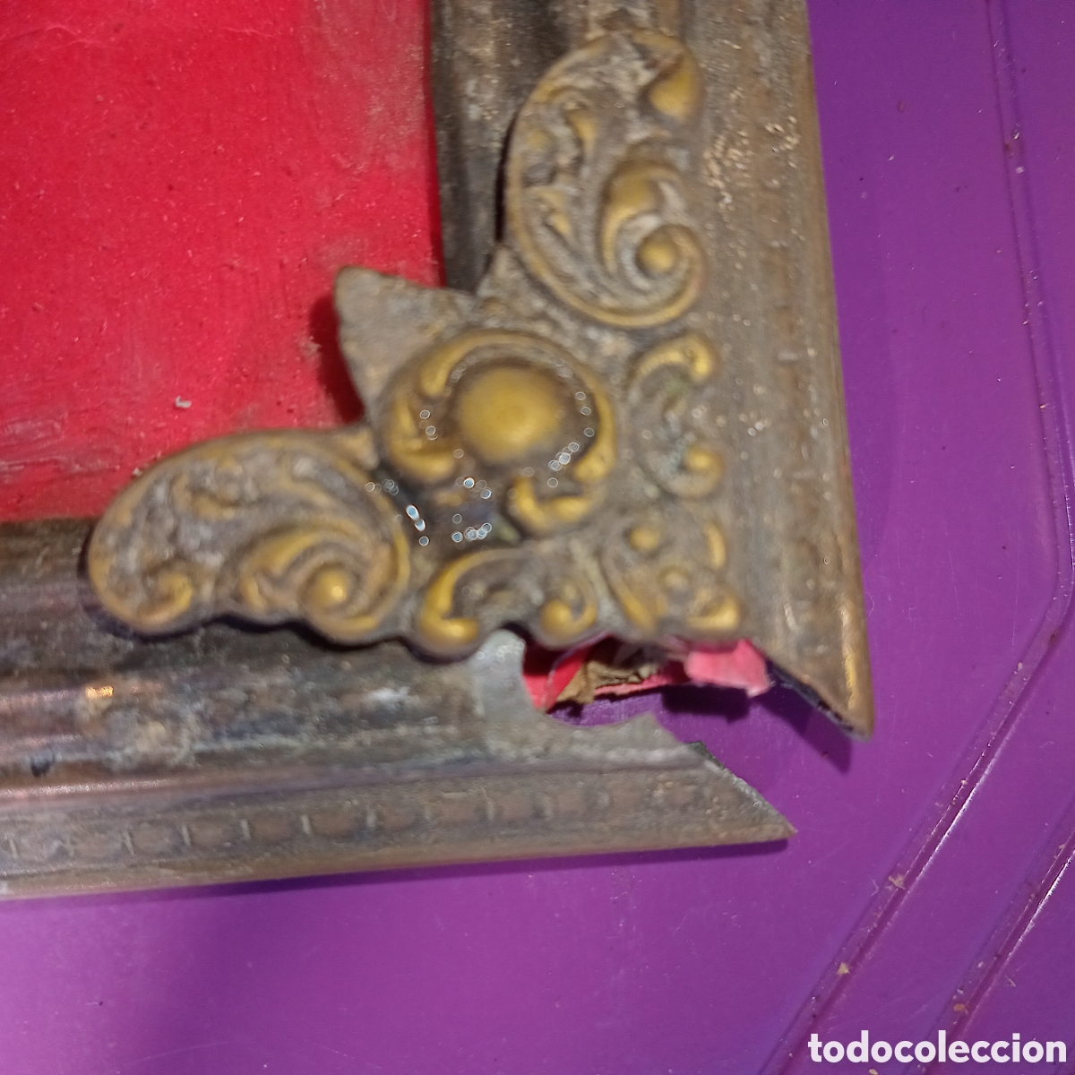 Antig&uuml;edades: 2 PORTA RETRATOS MADERA Y BRONCE - Foto 4