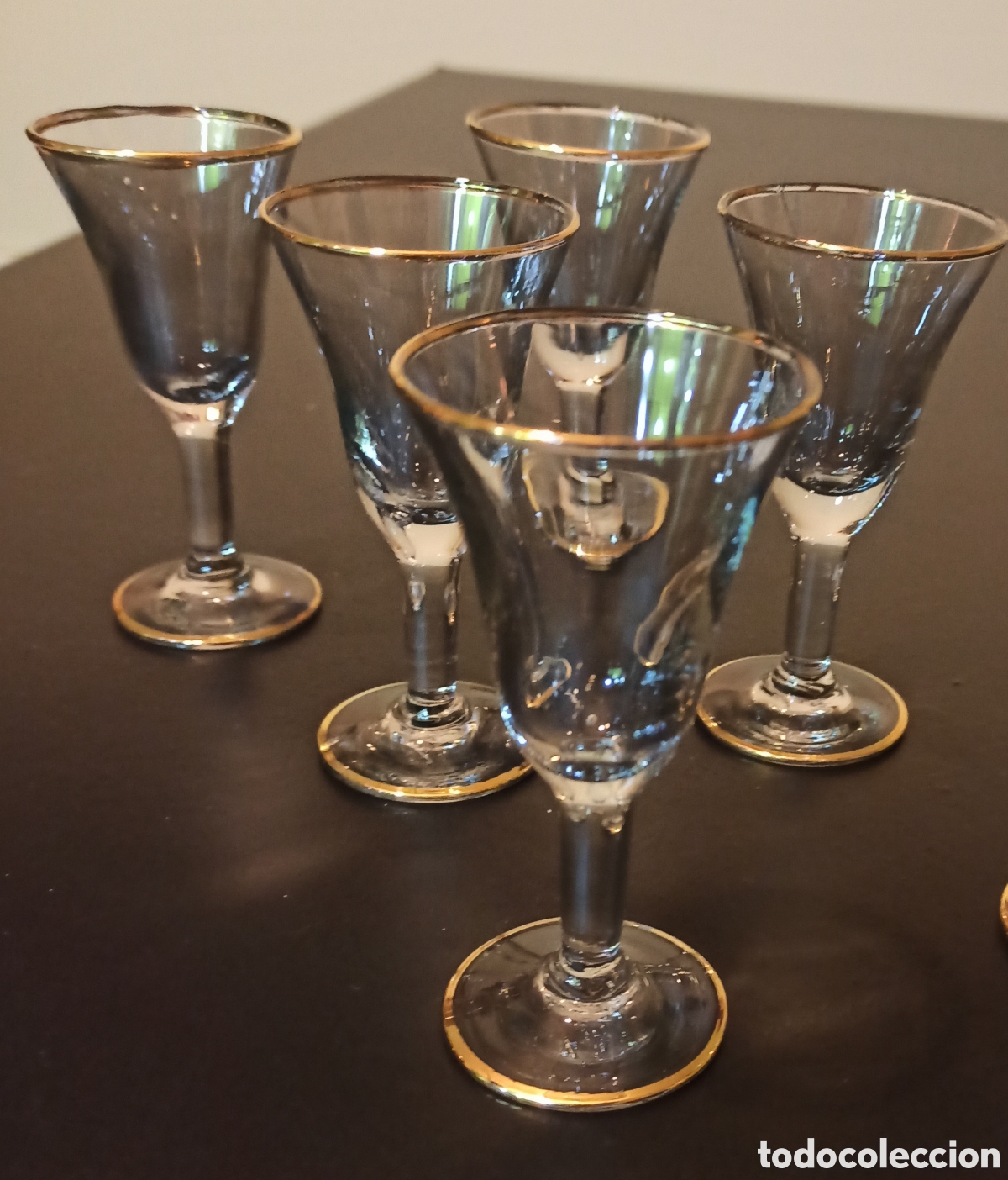 Antig&uuml;edades: LOTE DE CINCO ANTIGUAS COPAS DE LICOR. - Foto 2