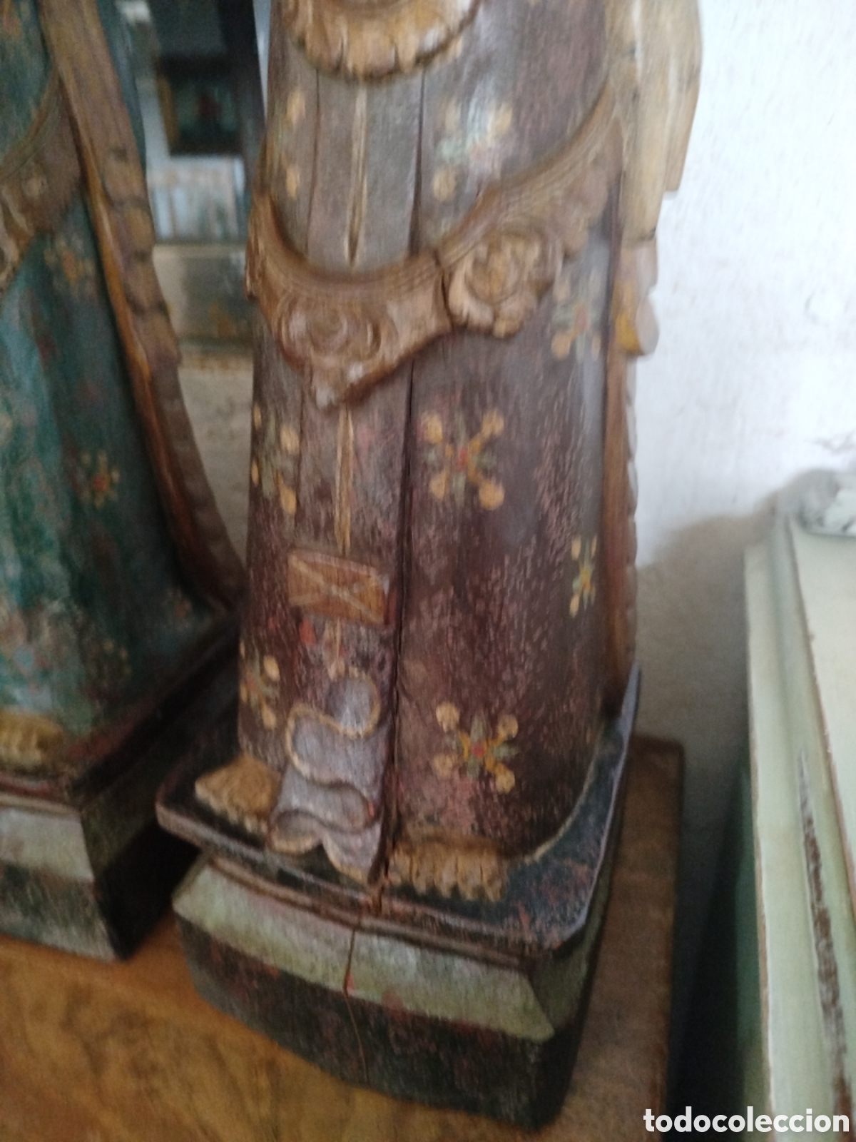Antig&uuml;edades: Tayas de madera policromada - Foto 3