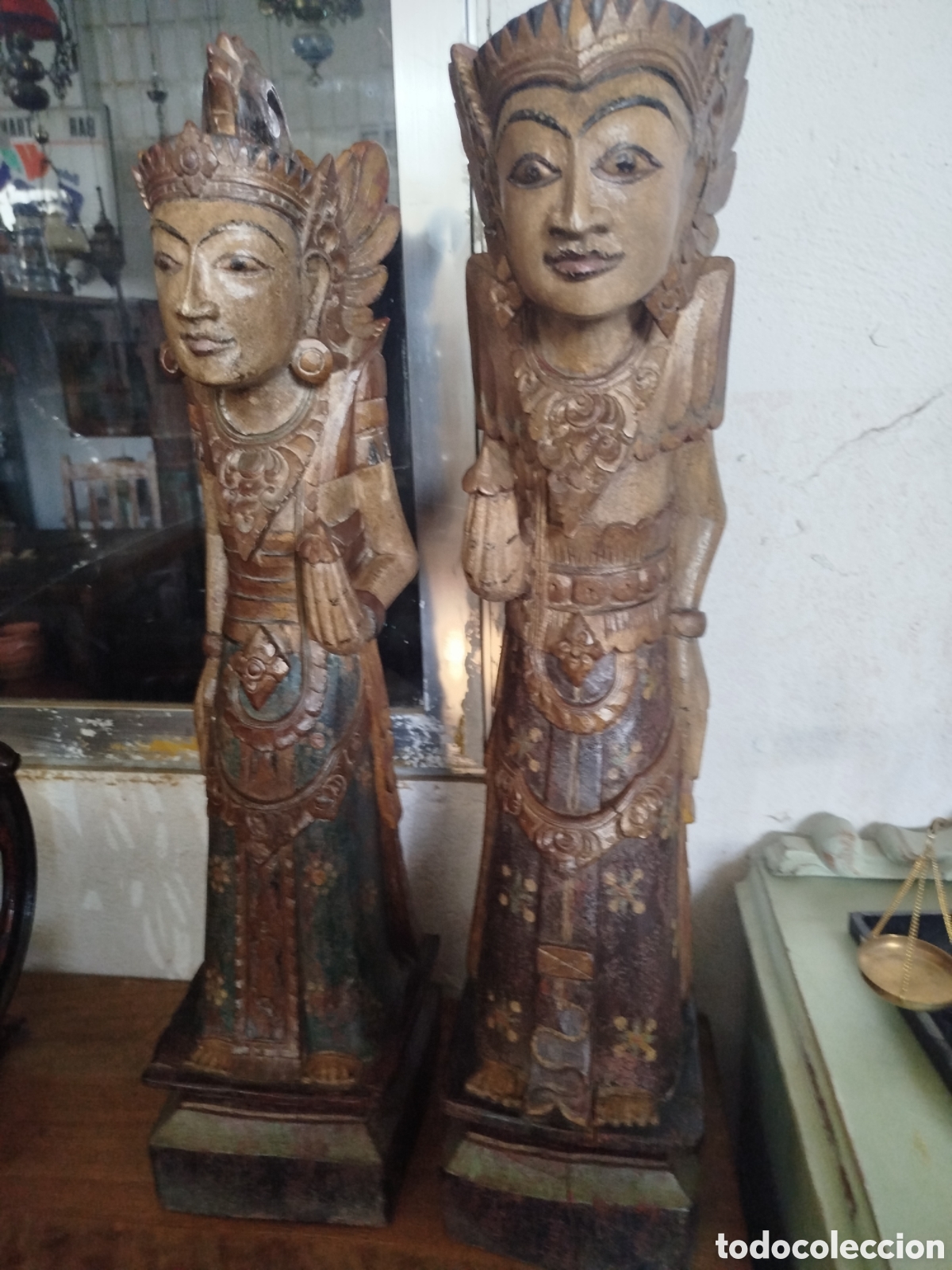 Antig&uuml;edades: Tayas de madera policromada - Foto 1