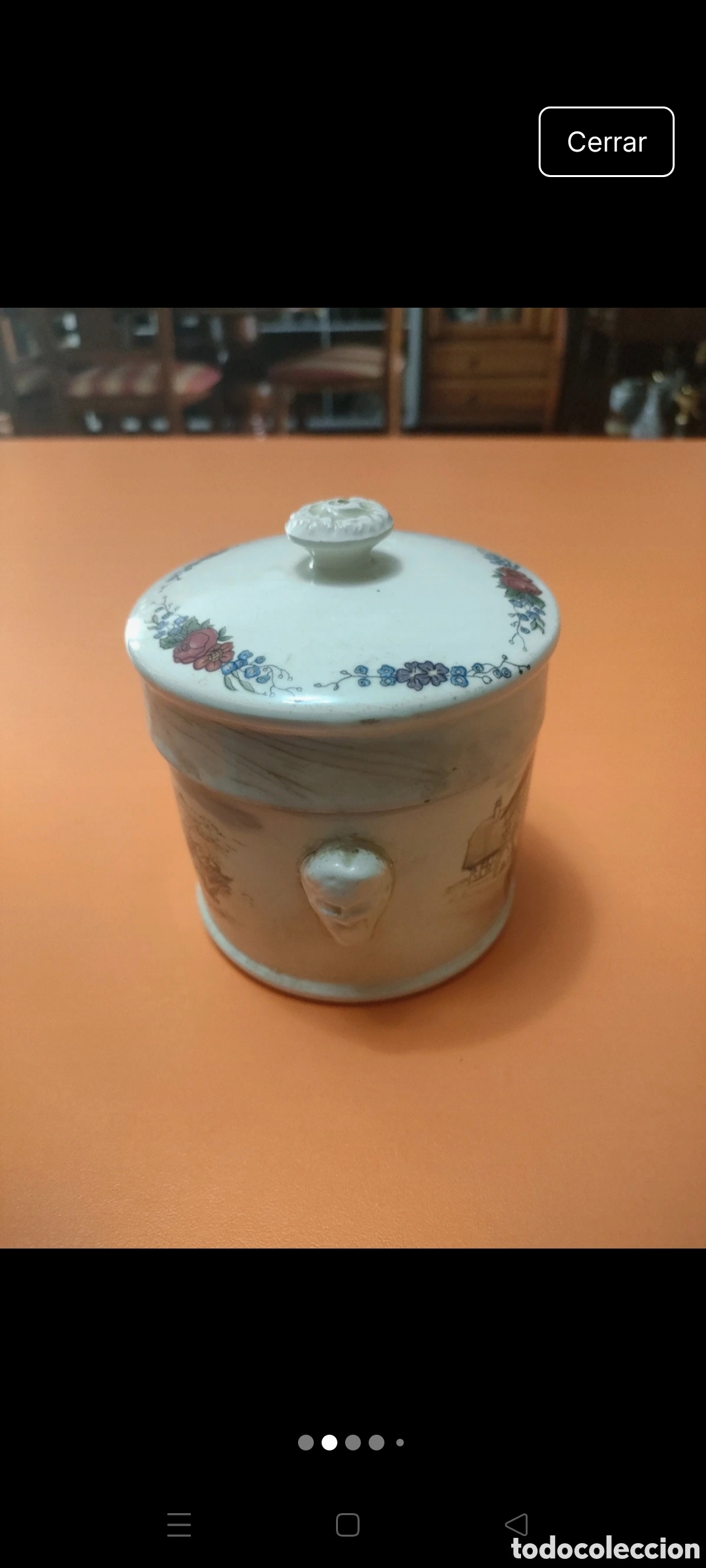 Antig&uuml;edades: Peque&ntilde;a compotera sarreguemines - Foto 2
