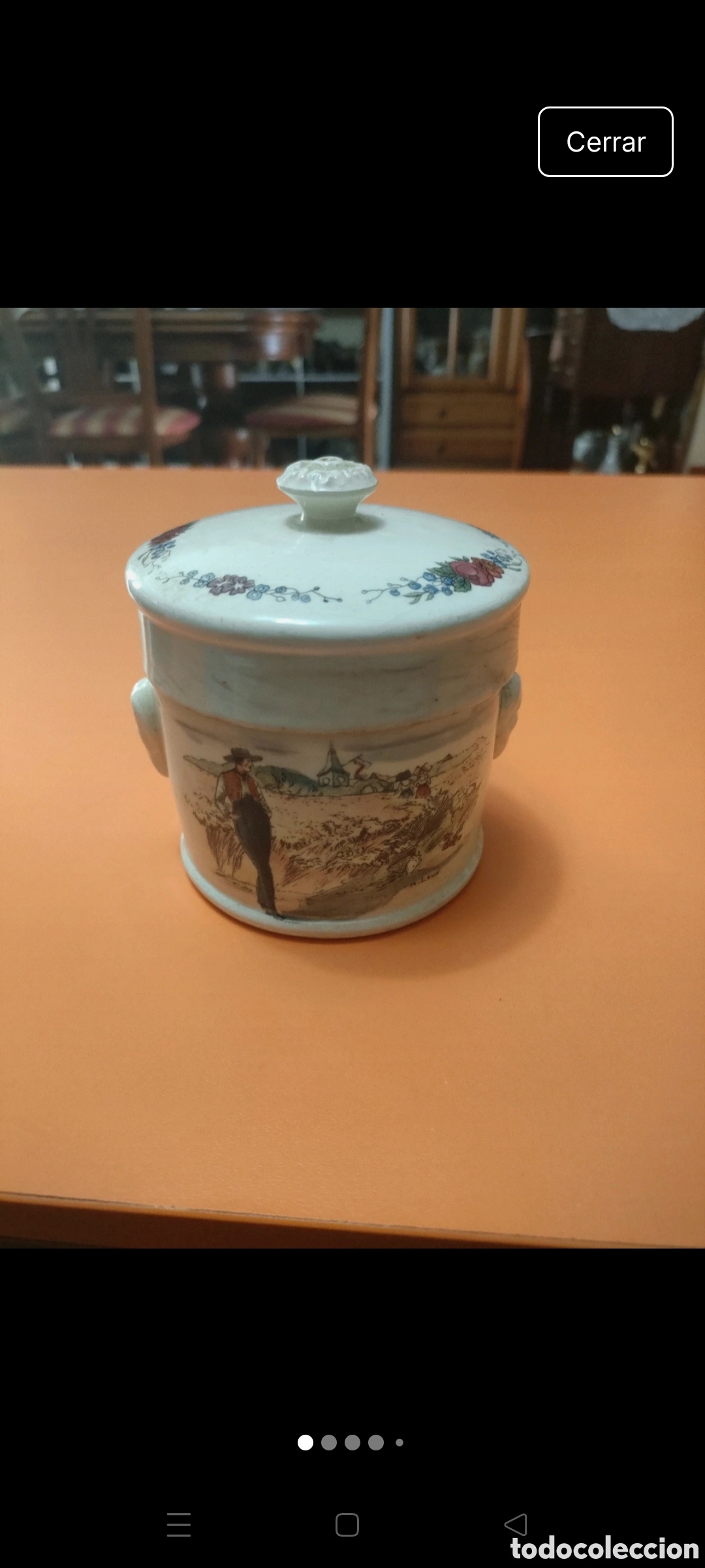 Antig&uuml;edades: Peque&ntilde;a compotera sarreguemines - Foto 1