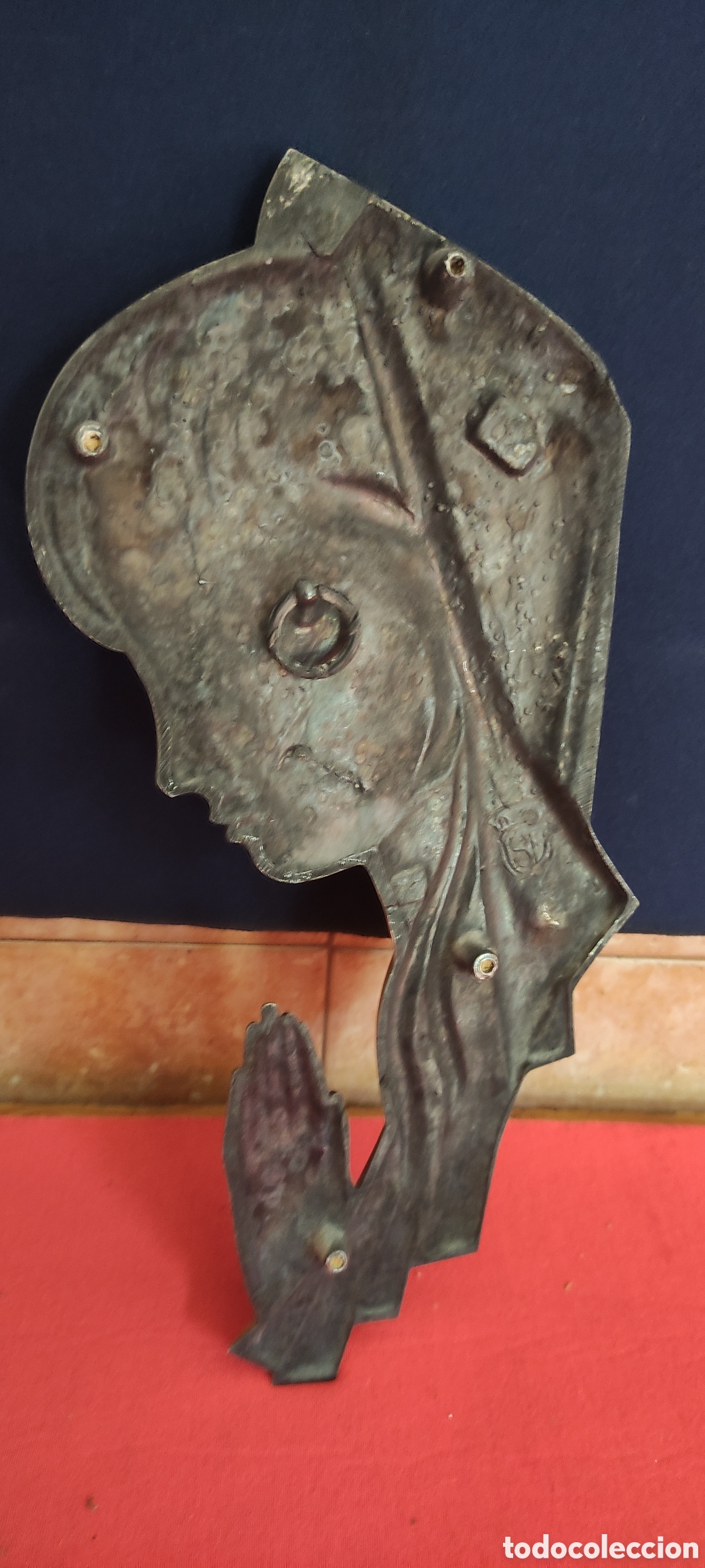 Antig&uuml;edades: Figura Virgen de metal - Foto 5