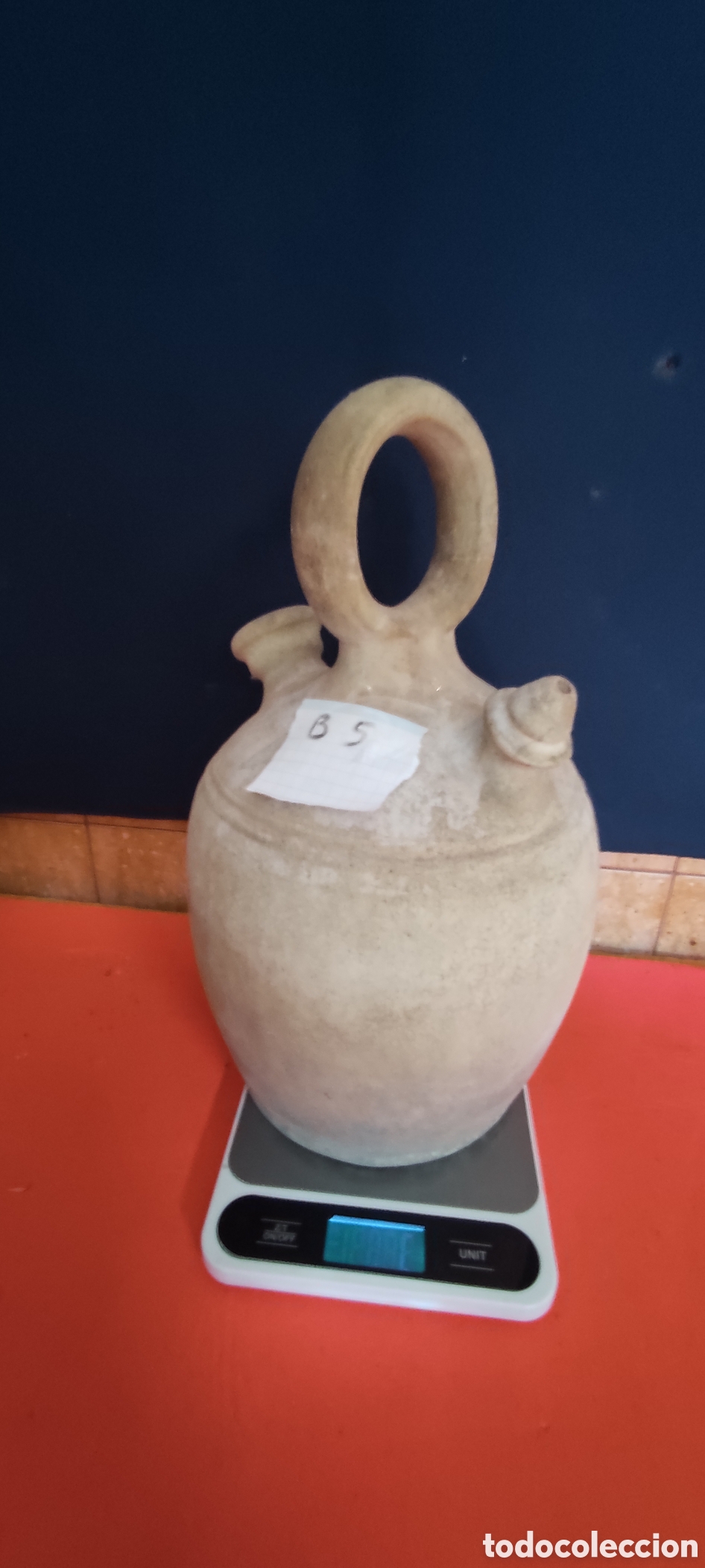 Antig&uuml;edades: Botijo rustico de barro - Foto 3