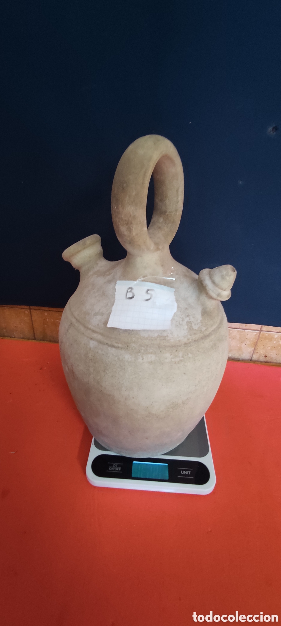 Antig&uuml;edades: Botijo rustico de barro - Foto 7