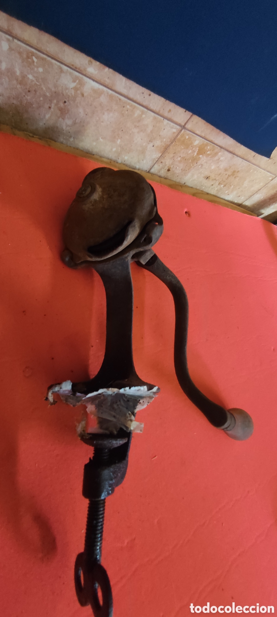 Antig&uuml;edades: Antigua manivela de picadora - Foto 4