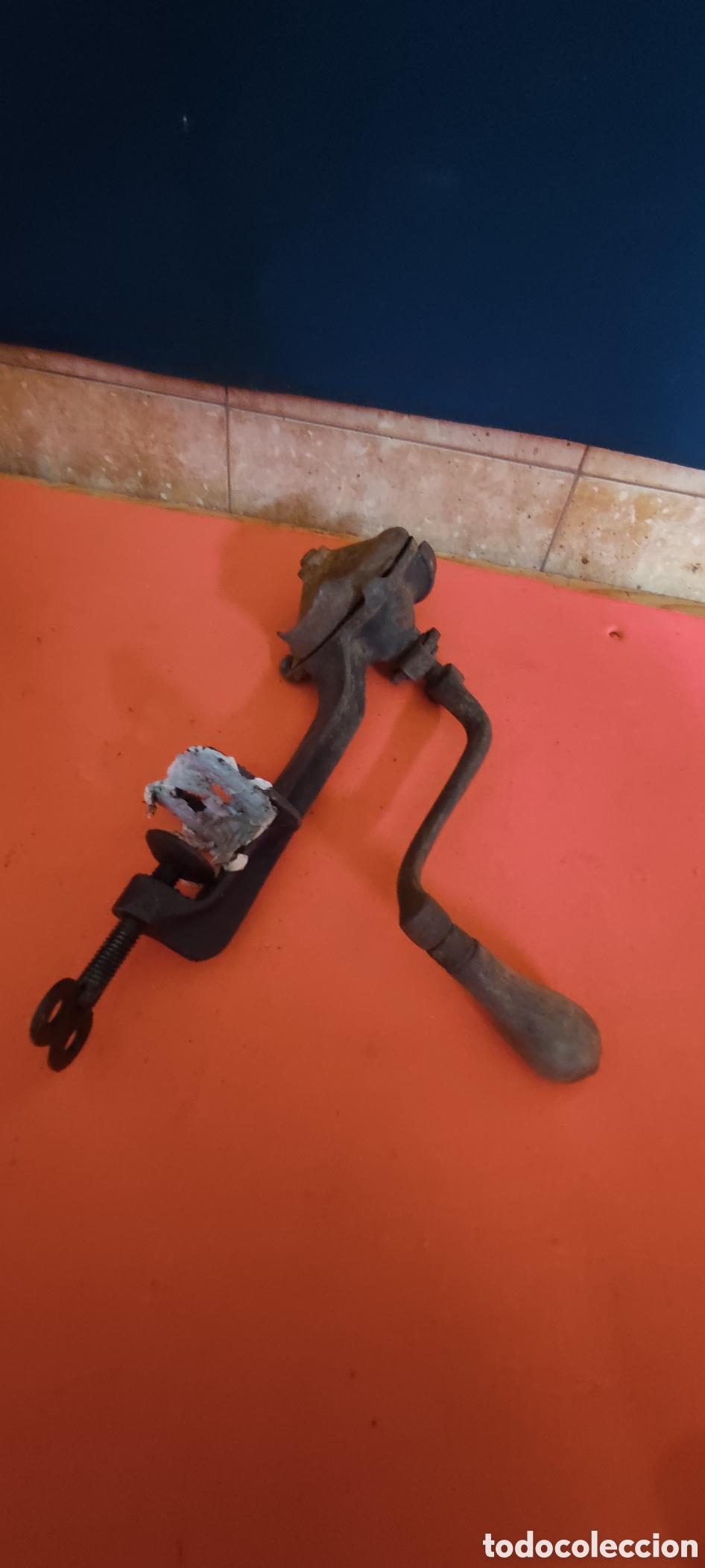Antig&uuml;edades: Antigua manivela de picadora - Foto 5